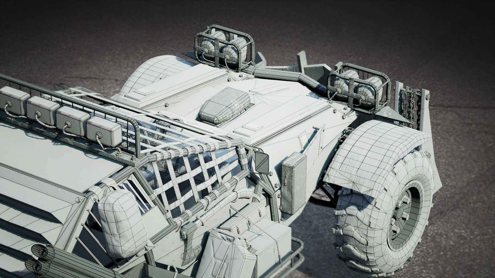 Last Guns - Armageddon 3D Buggy Low-poly 3D model_7