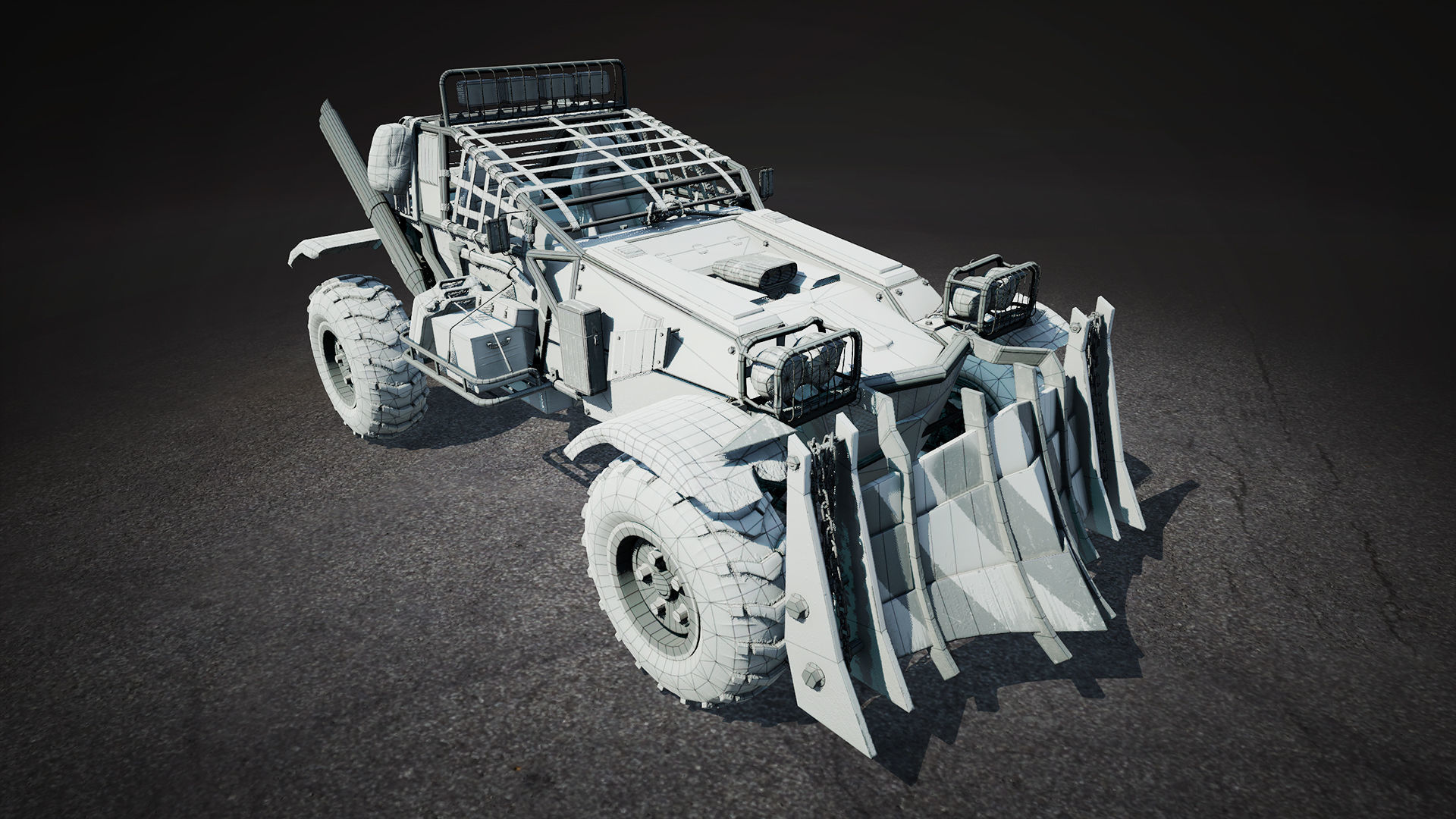 Last Guns - Armageddon 3D Buggy Low-poly 3D model_15