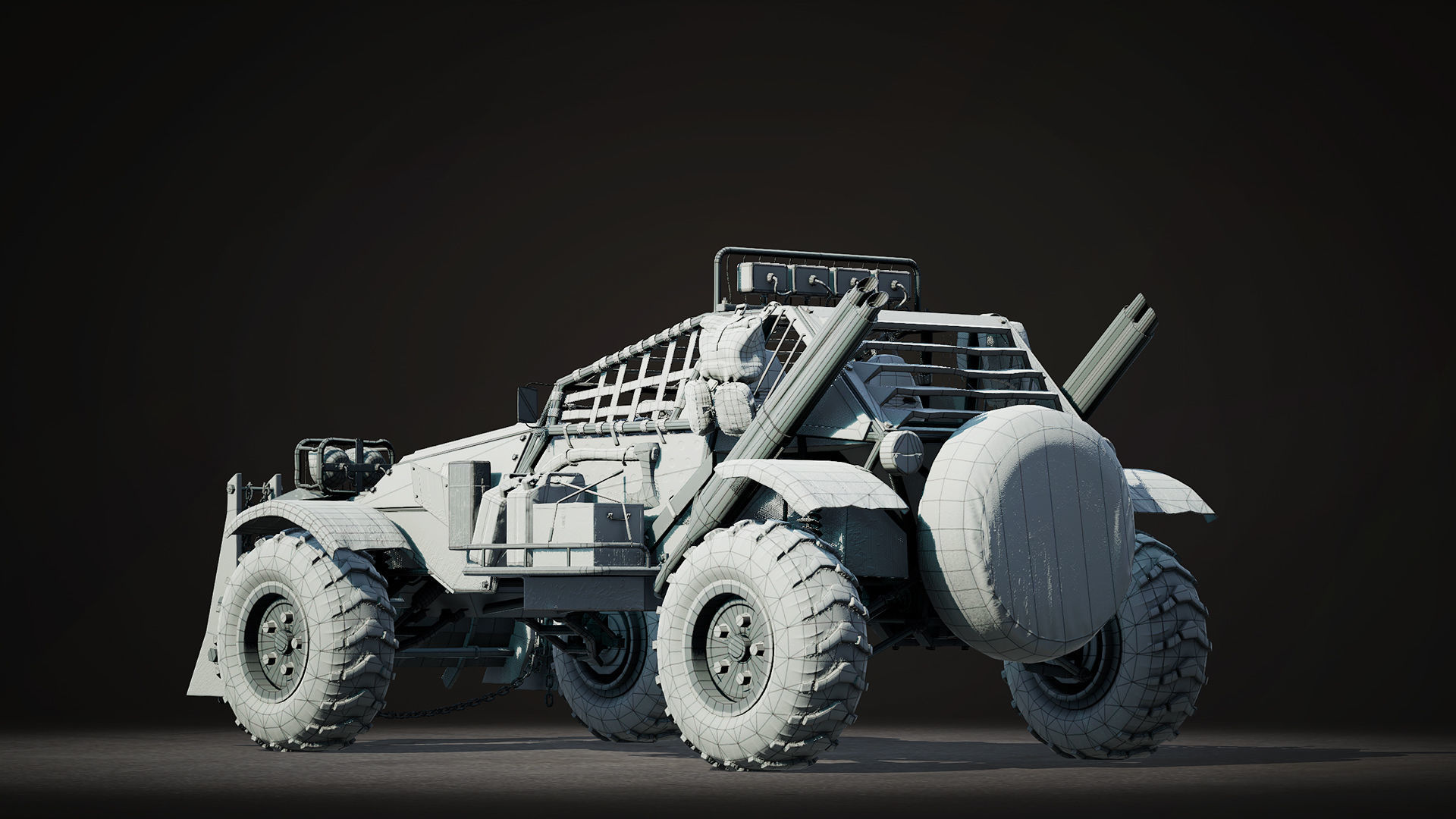 Last Guns - Armageddon 3D Buggy Low-poly 3D model_5