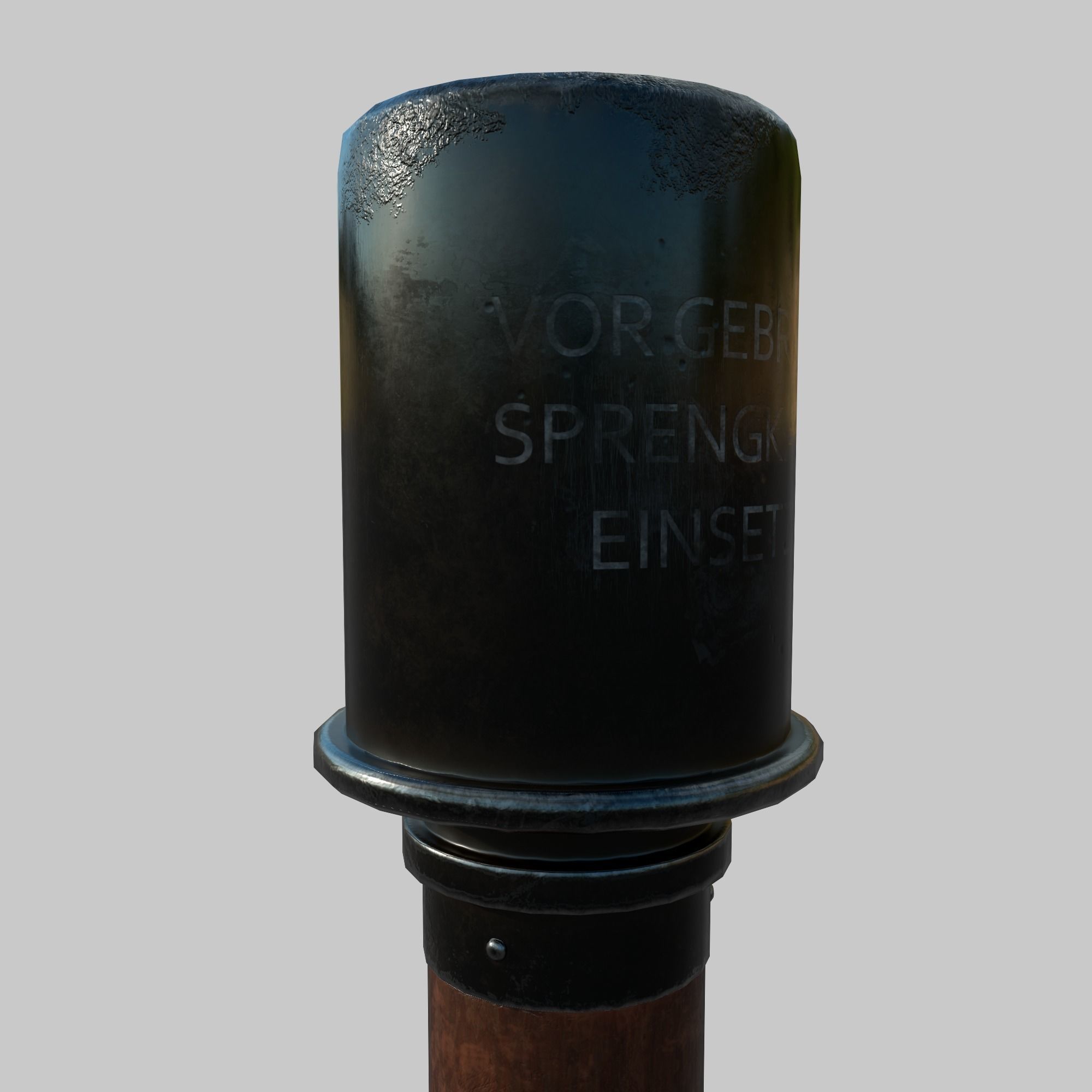 Grenade M24 Stielhandgranate Low-poly 3D model_4