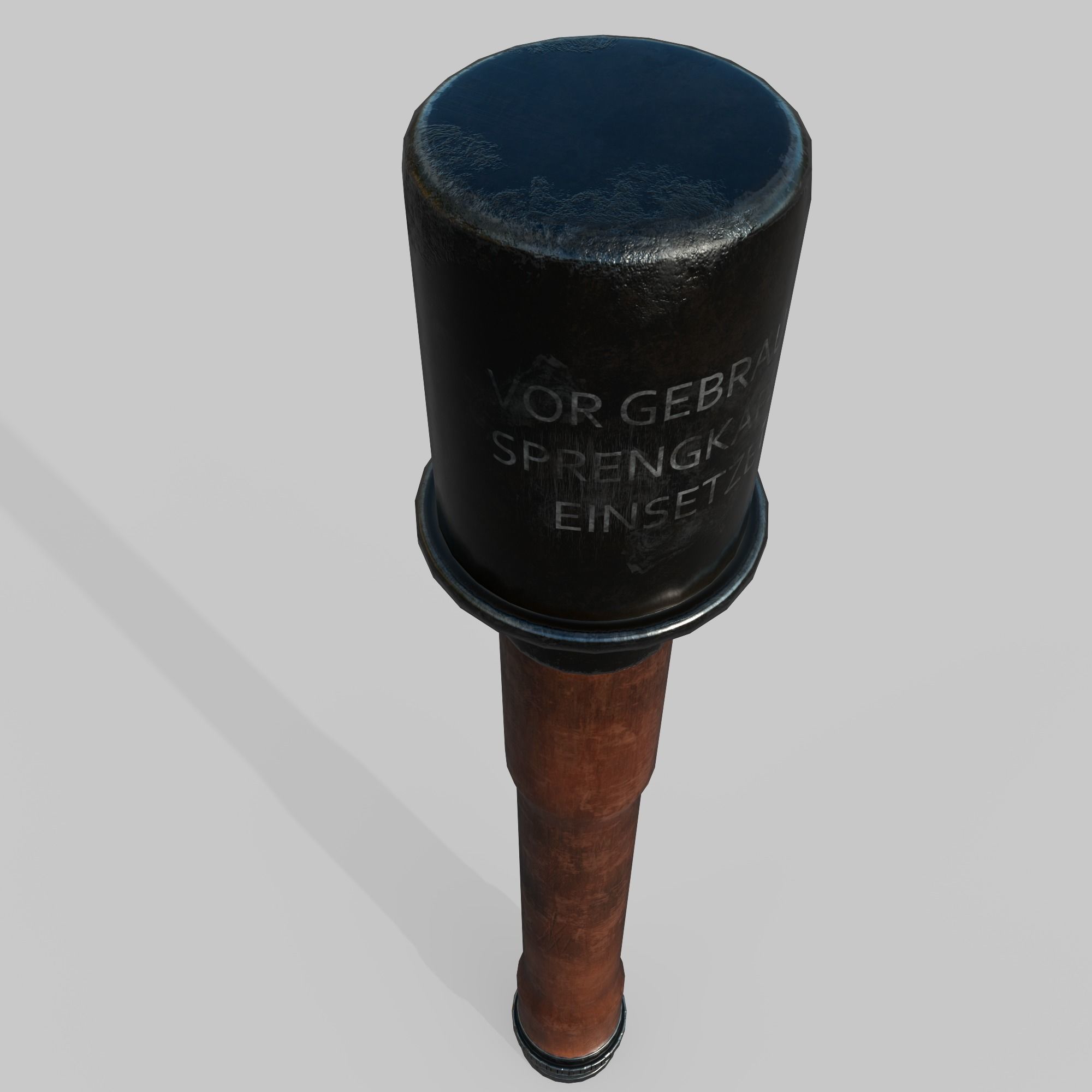 Grenade M24 Stielhandgranate Low-poly 3D model_1