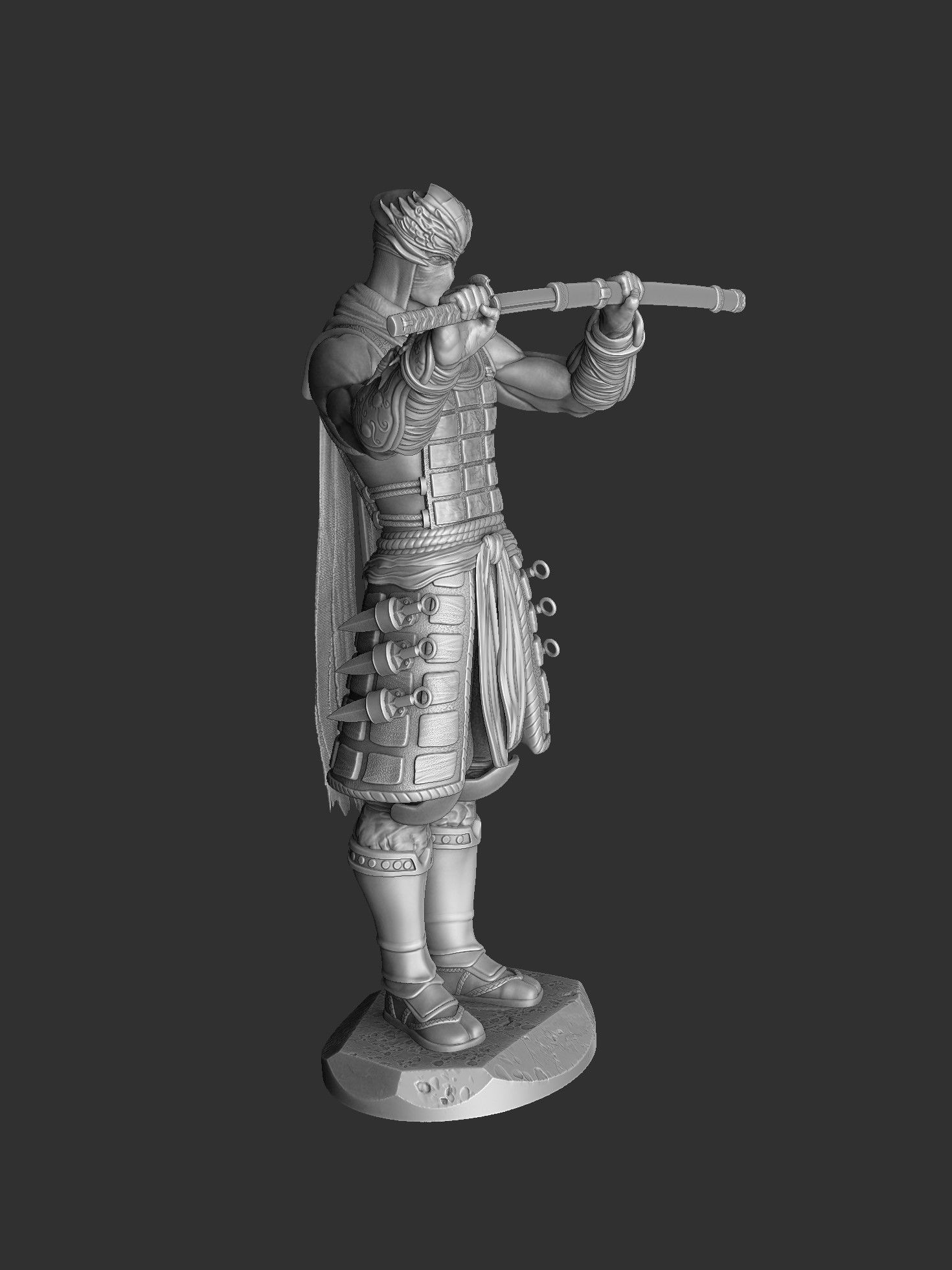 RYU HAYABUSA Ninja Gaiden with a sword 2 options for 3D printing 3D print model_9