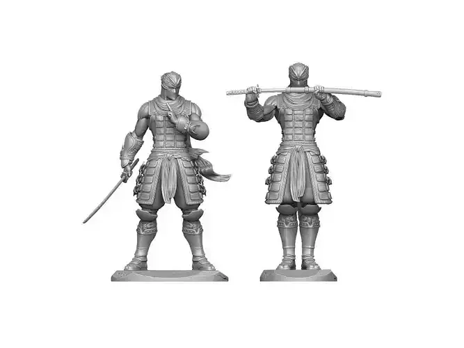 RYU HAYABUSA Ninja Gaiden with a sword 2 options for 3D printing 3D print model