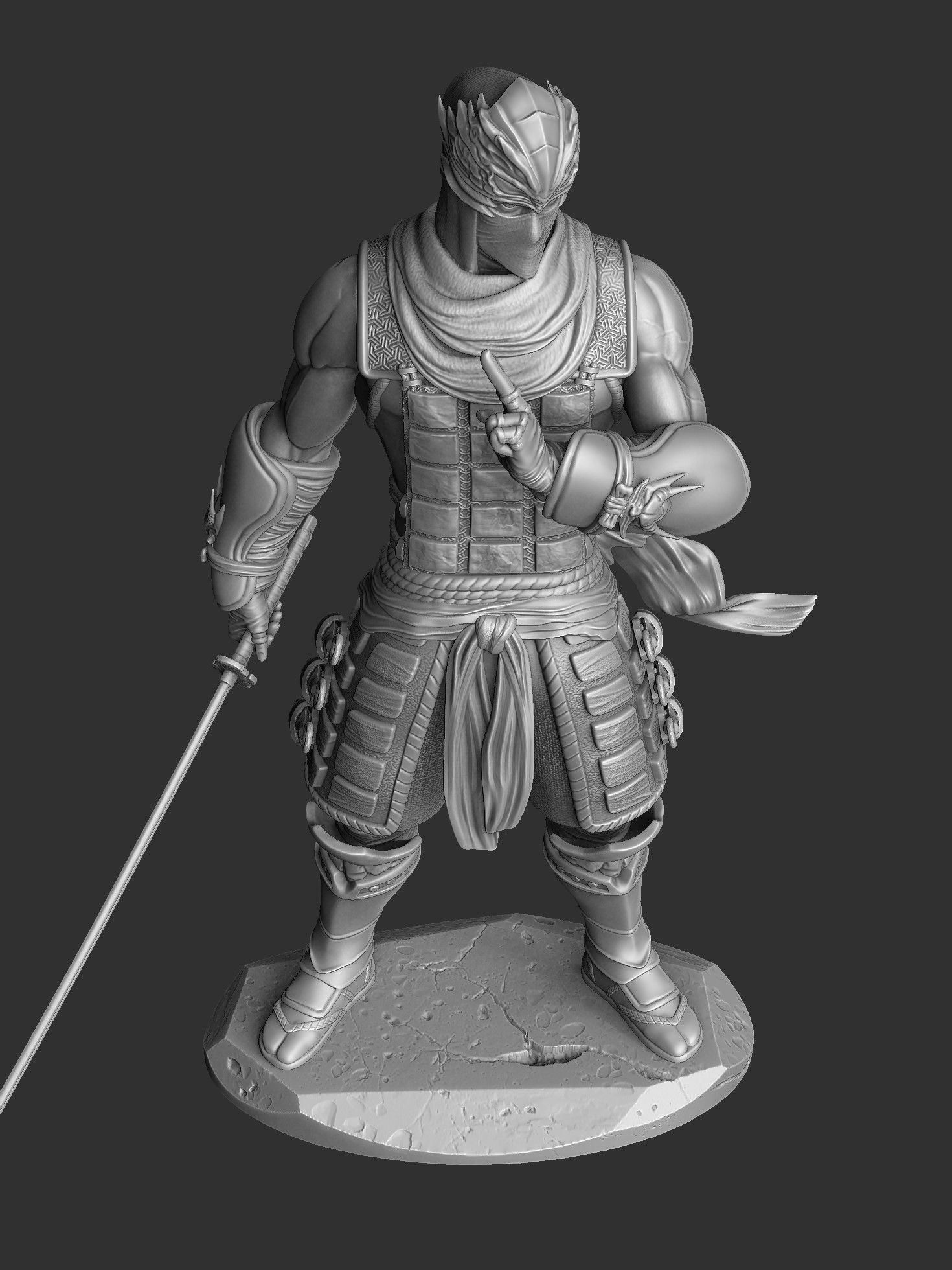 RYU HAYABUSA Ninja Gaiden with a sword 2 options for 3D printing 3D print model_18