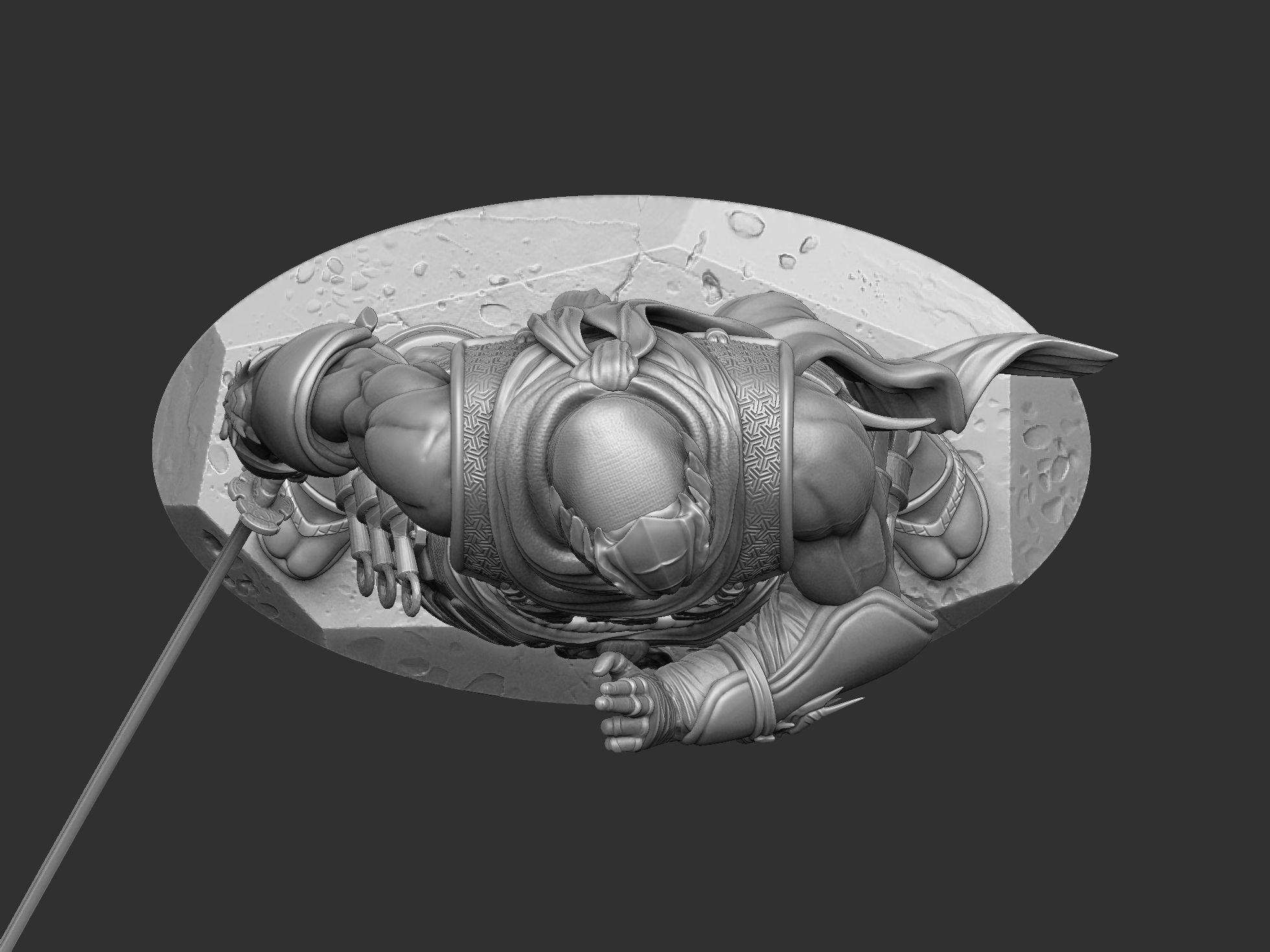 RYU HAYABUSA Ninja Gaiden with a sword 2 options for 3D printing 3D print model_21