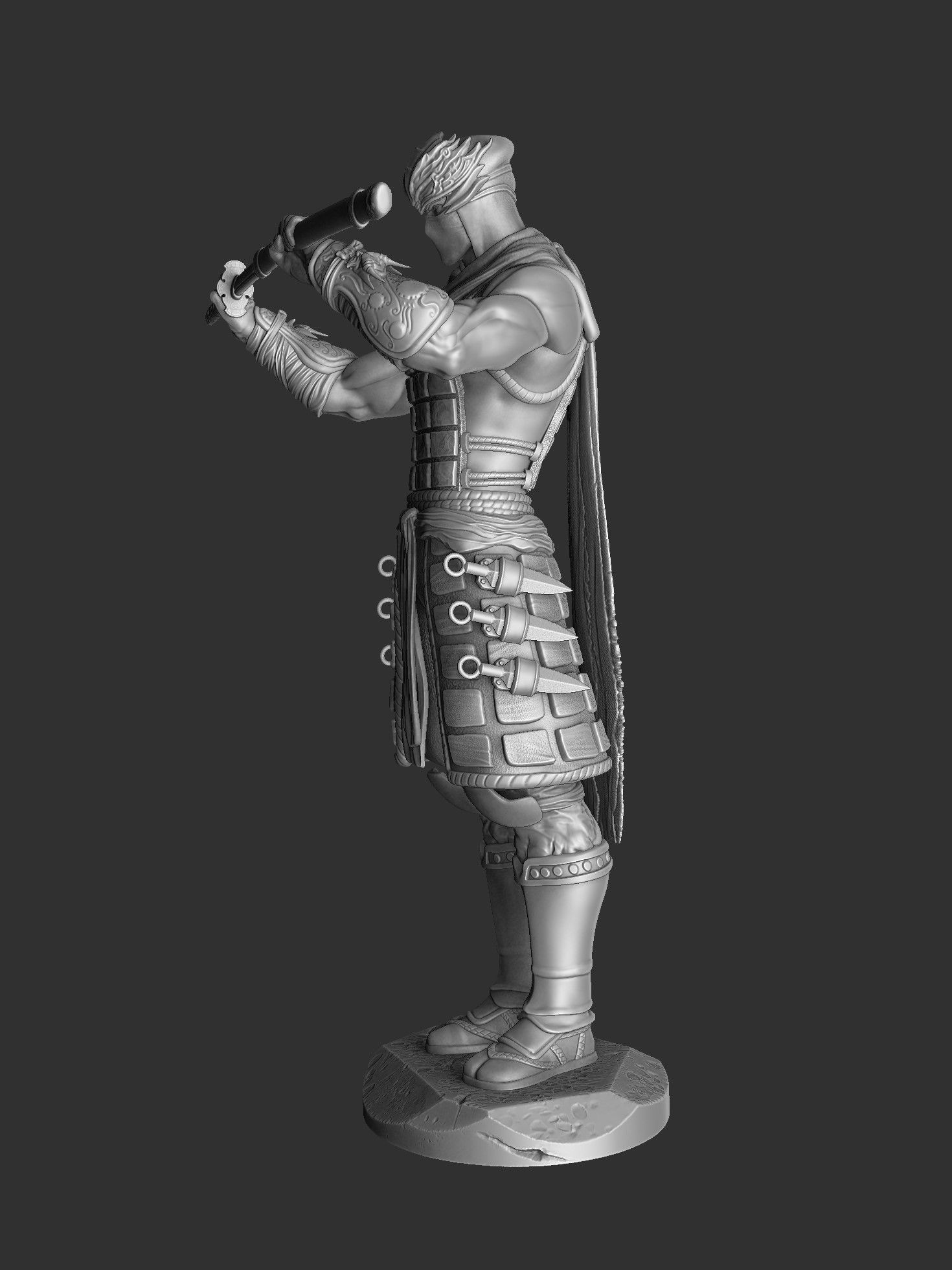 RYU HAYABUSA Ninja Gaiden with a sword 2 options for 3D printing 3D print model_51