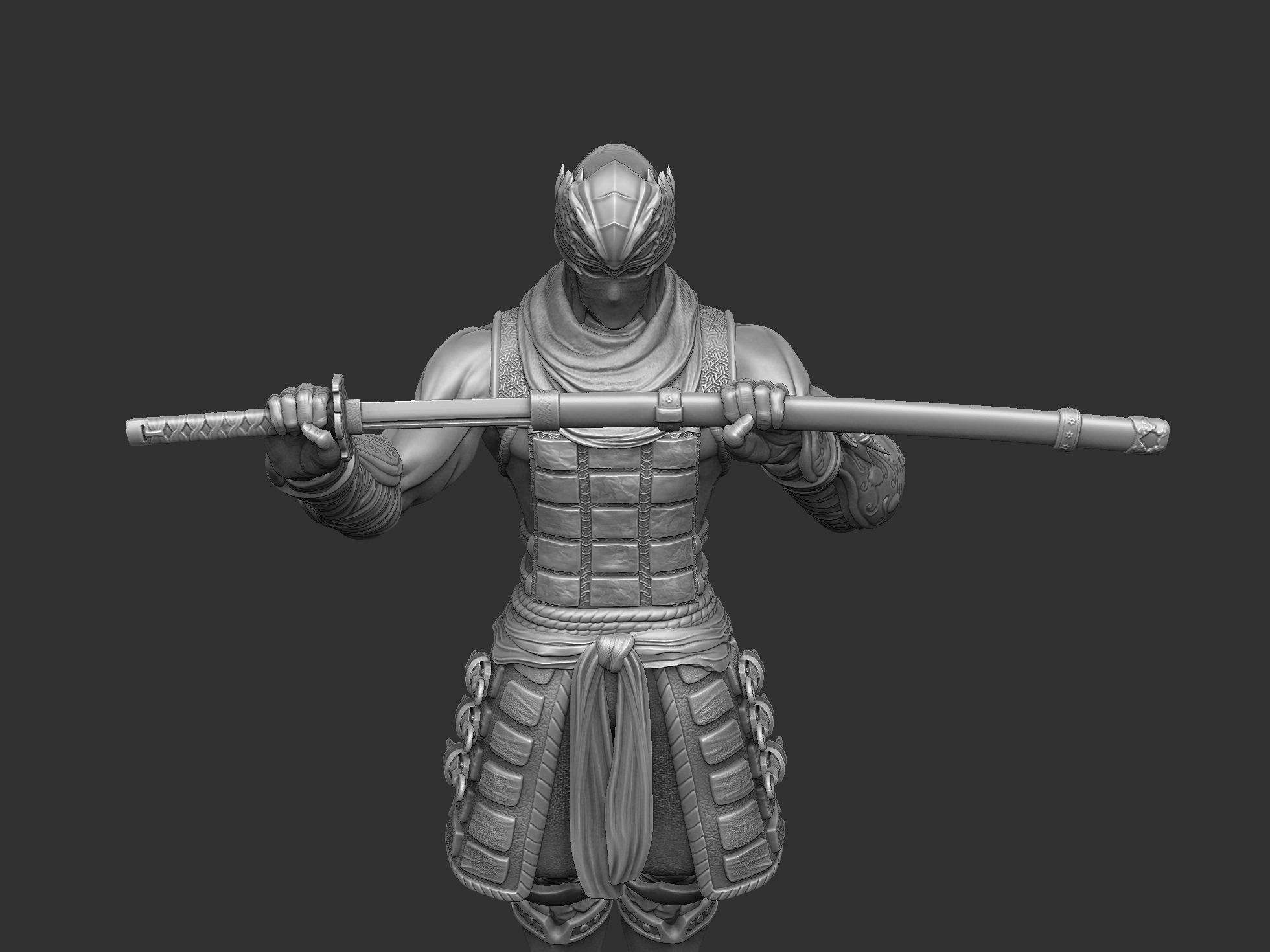 RYU HAYABUSA Ninja Gaiden with a sword 2 options for 3D printing 3D print model_19