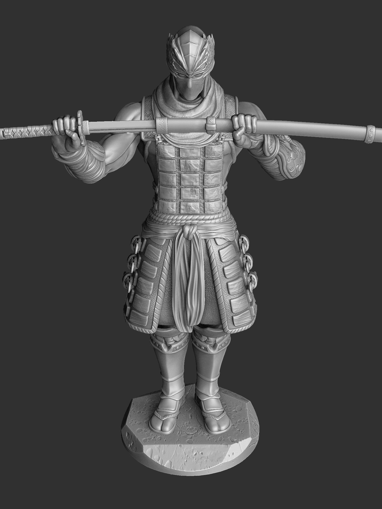 RYU HAYABUSA Ninja Gaiden with a sword 2 options for 3D printing 3D print model_13