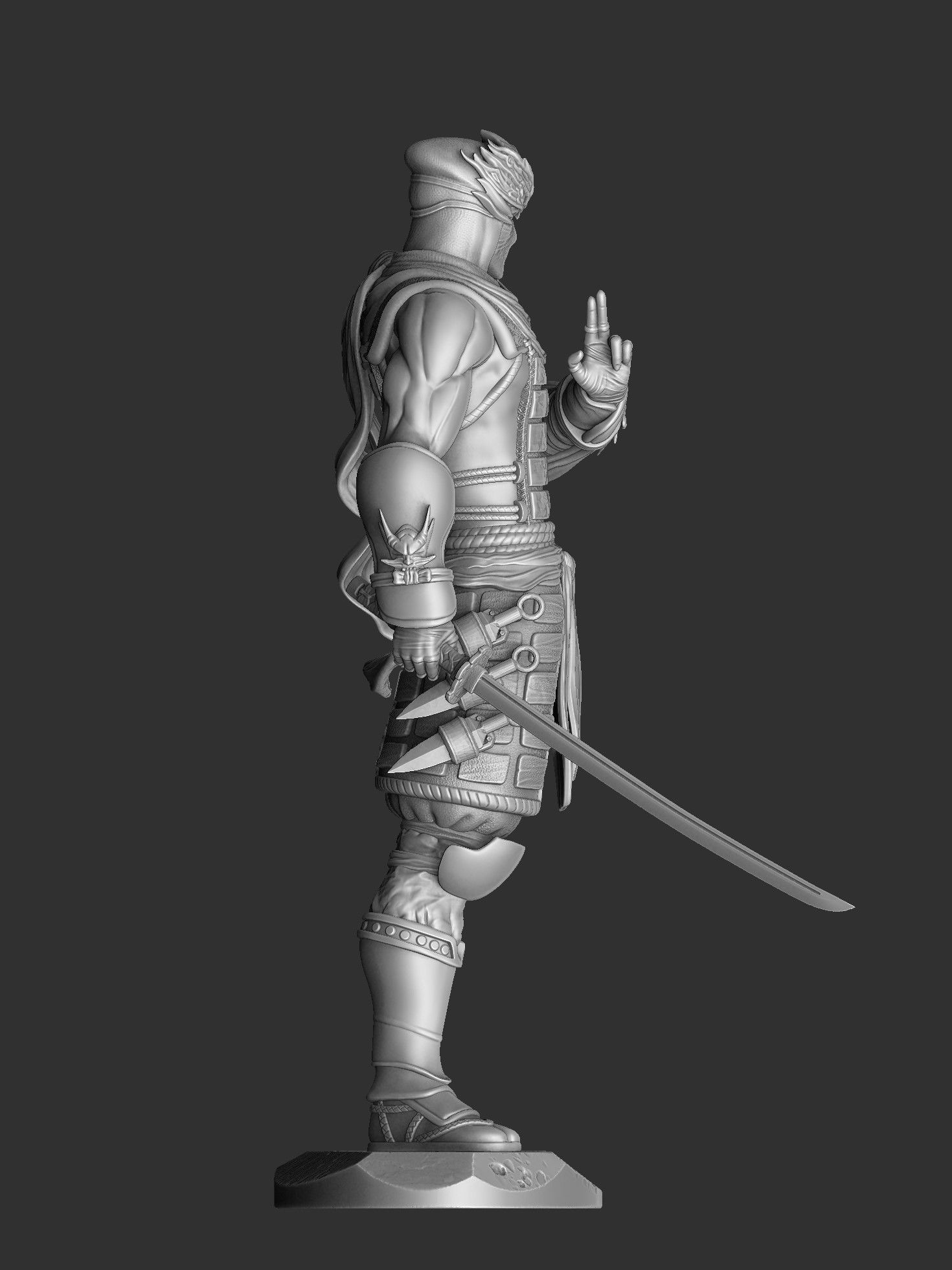 RYU HAYABUSA Ninja Gaiden with a sword 2 options for 3D printing 3D print model_10