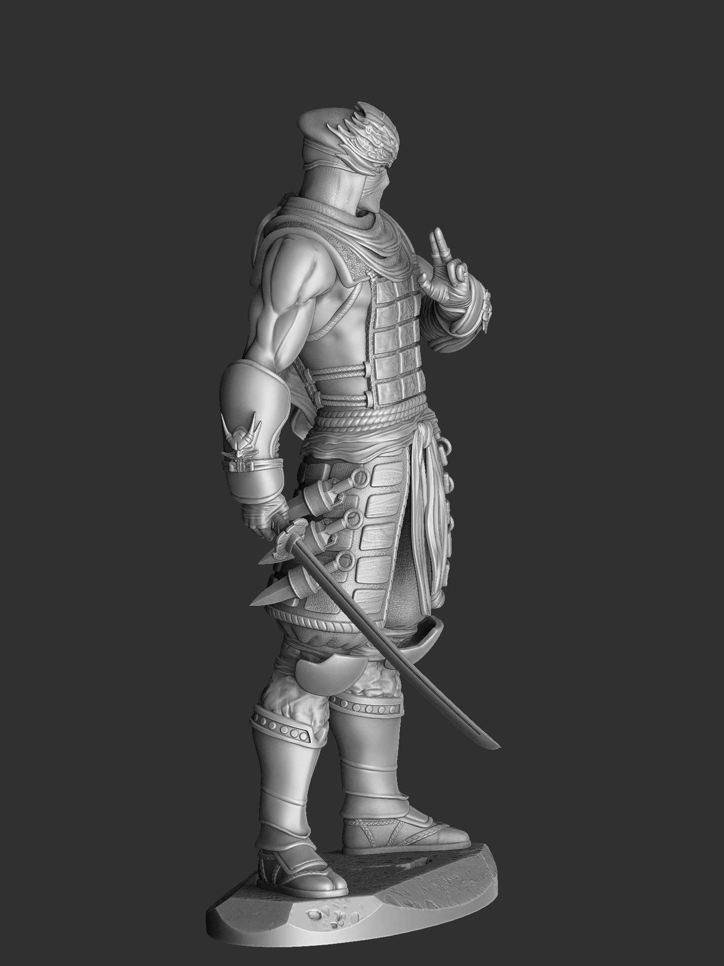 RYU HAYABUSA Ninja Gaiden with a sword 2 options for 3D printing 3D print model_12