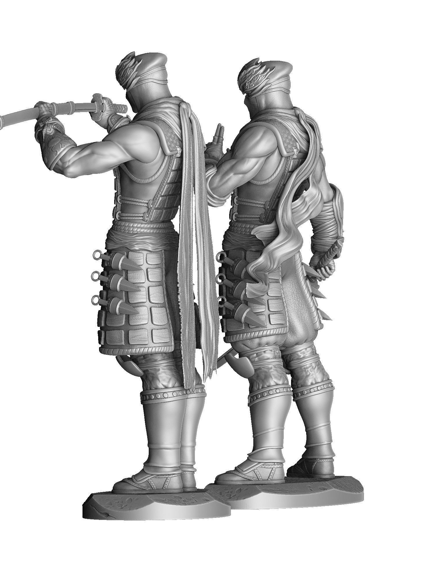 RYU HAYABUSA Ninja Gaiden with a sword 2 options for 3D printing 3D print model_5