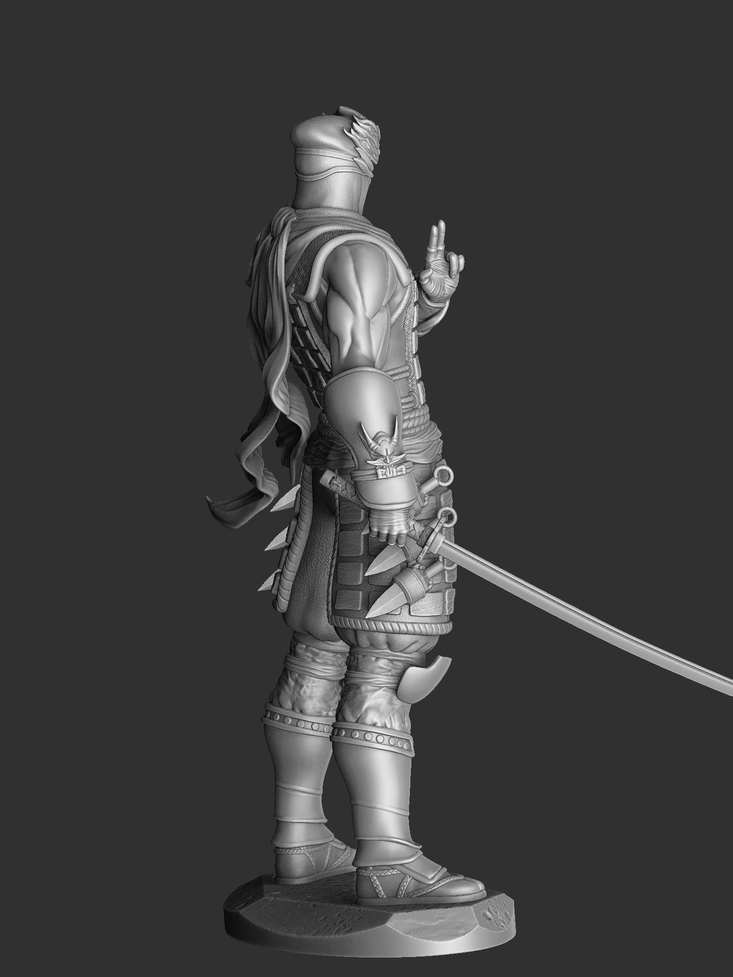 RYU HAYABUSA Ninja Gaiden with a sword 2 options for 3D printing 3D print model_8