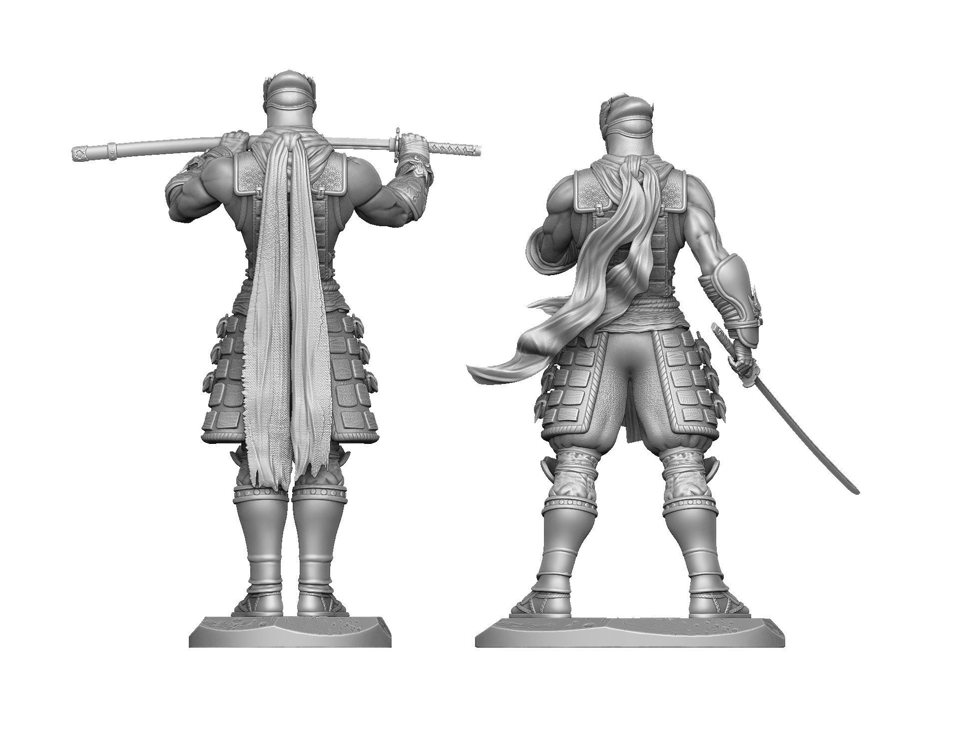 RYU HAYABUSA Ninja Gaiden with a sword 2 options for 3D printing 3D print model_3