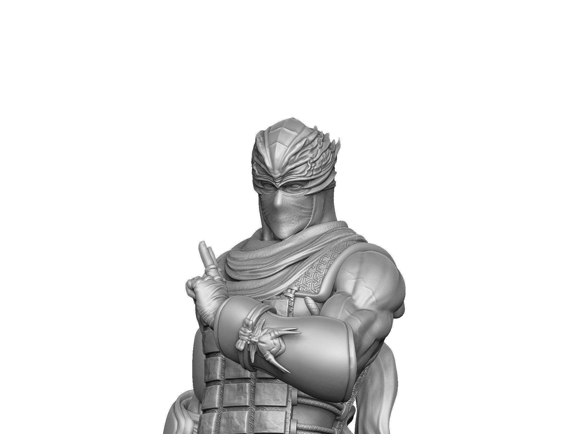 RYU HAYABUSA Ninja Gaiden with a sword 2 options for 3D printing 3D print model_39