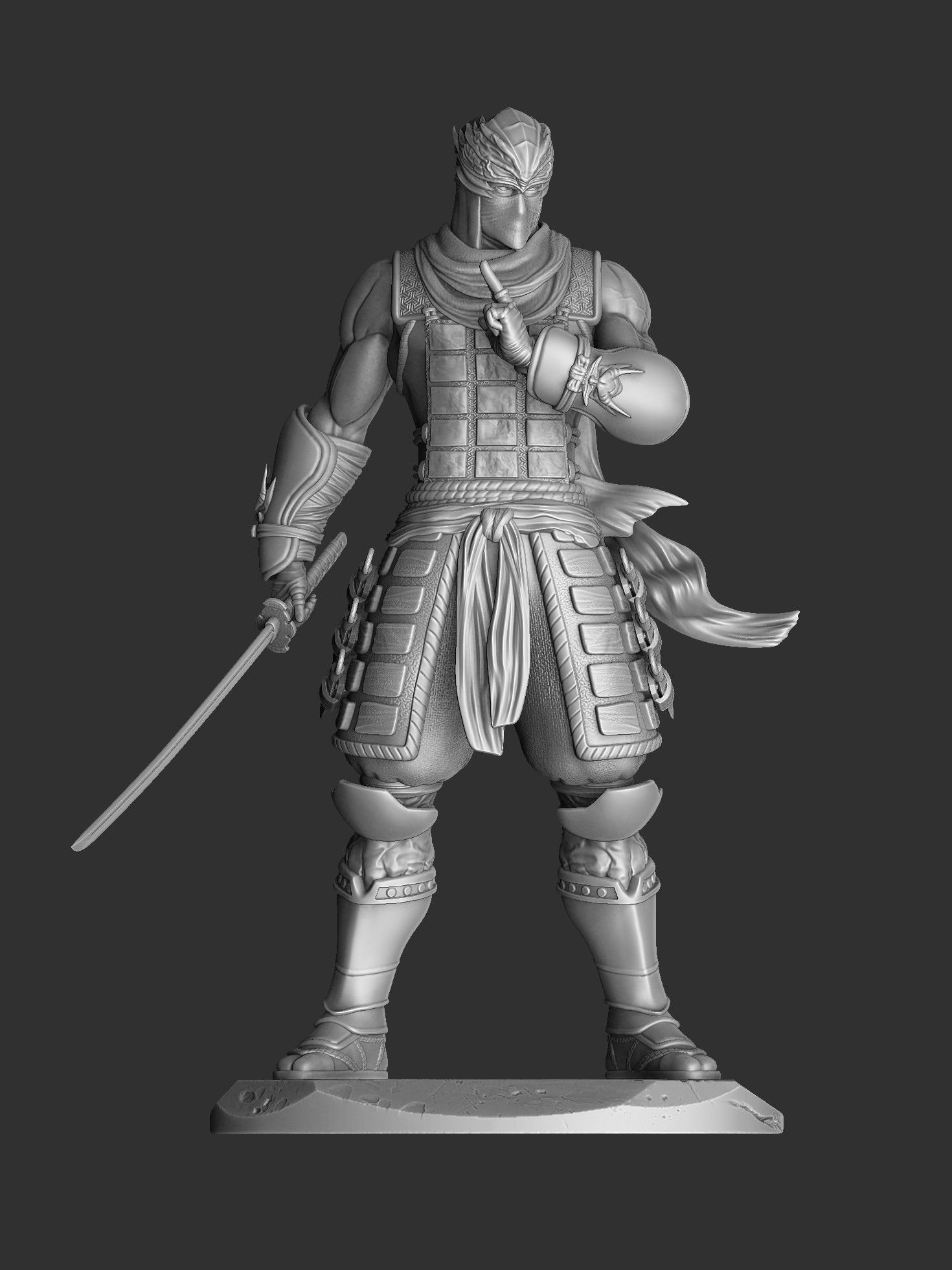 RYU HAYABUSA Ninja Gaiden with a sword 2 options for 3D printing 3D print model_7