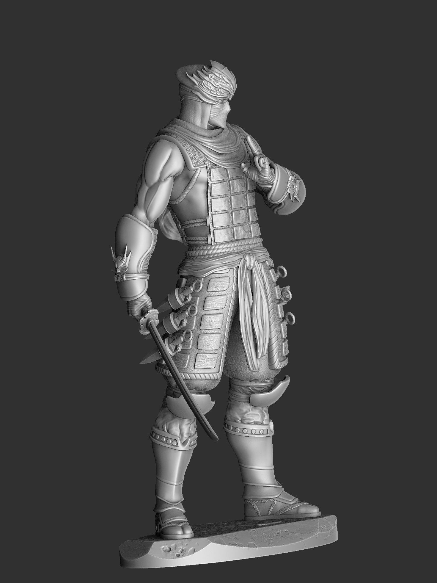 RYU HAYABUSA Ninja Gaiden with a sword 2 options for 3D printing 3D print model_14