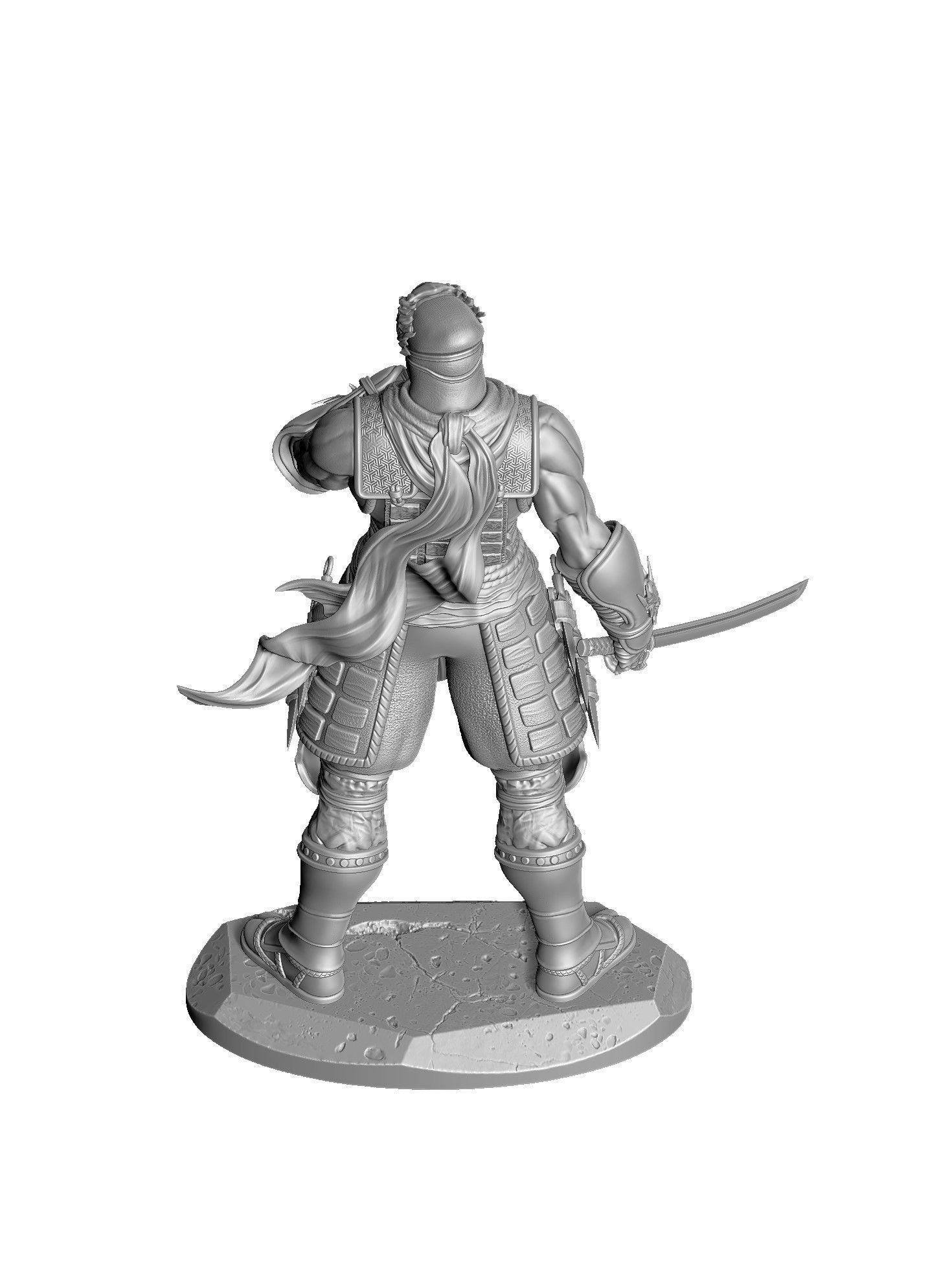 RYU HAYABUSA Ninja Gaiden with a sword 2 options for 3D printing 3D print model_37