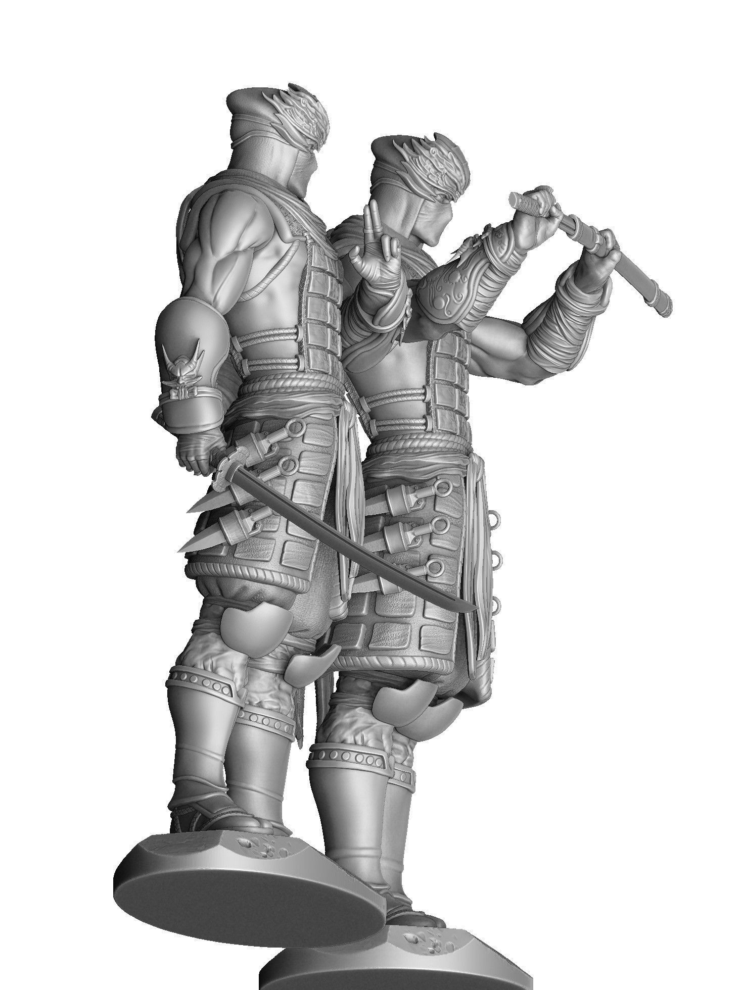 RYU HAYABUSA Ninja Gaiden with a sword 2 options for 3D printing 3D print model_6