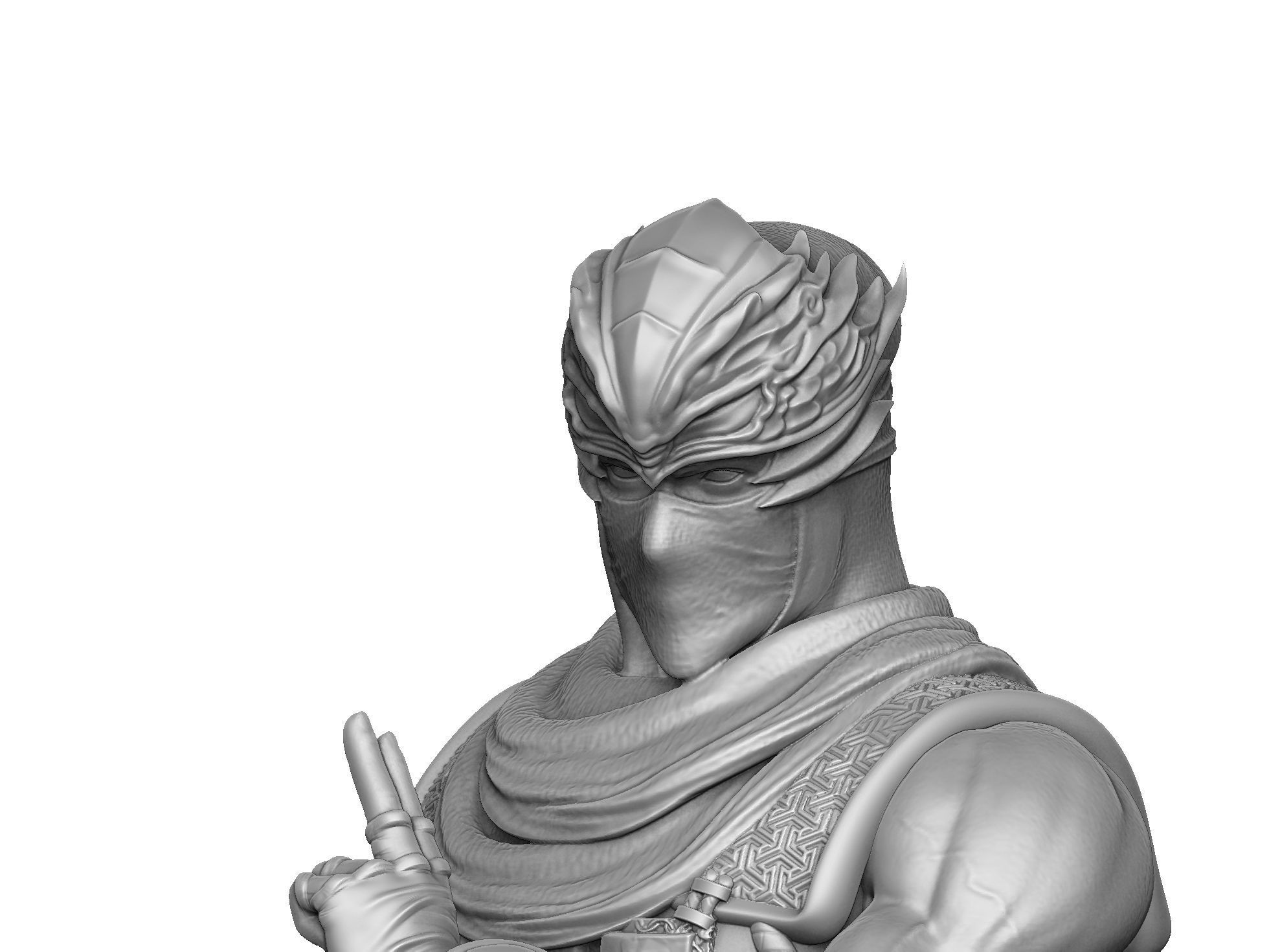 RYU HAYABUSA Ninja Gaiden with a sword 2 options for 3D printing 3D print model_43