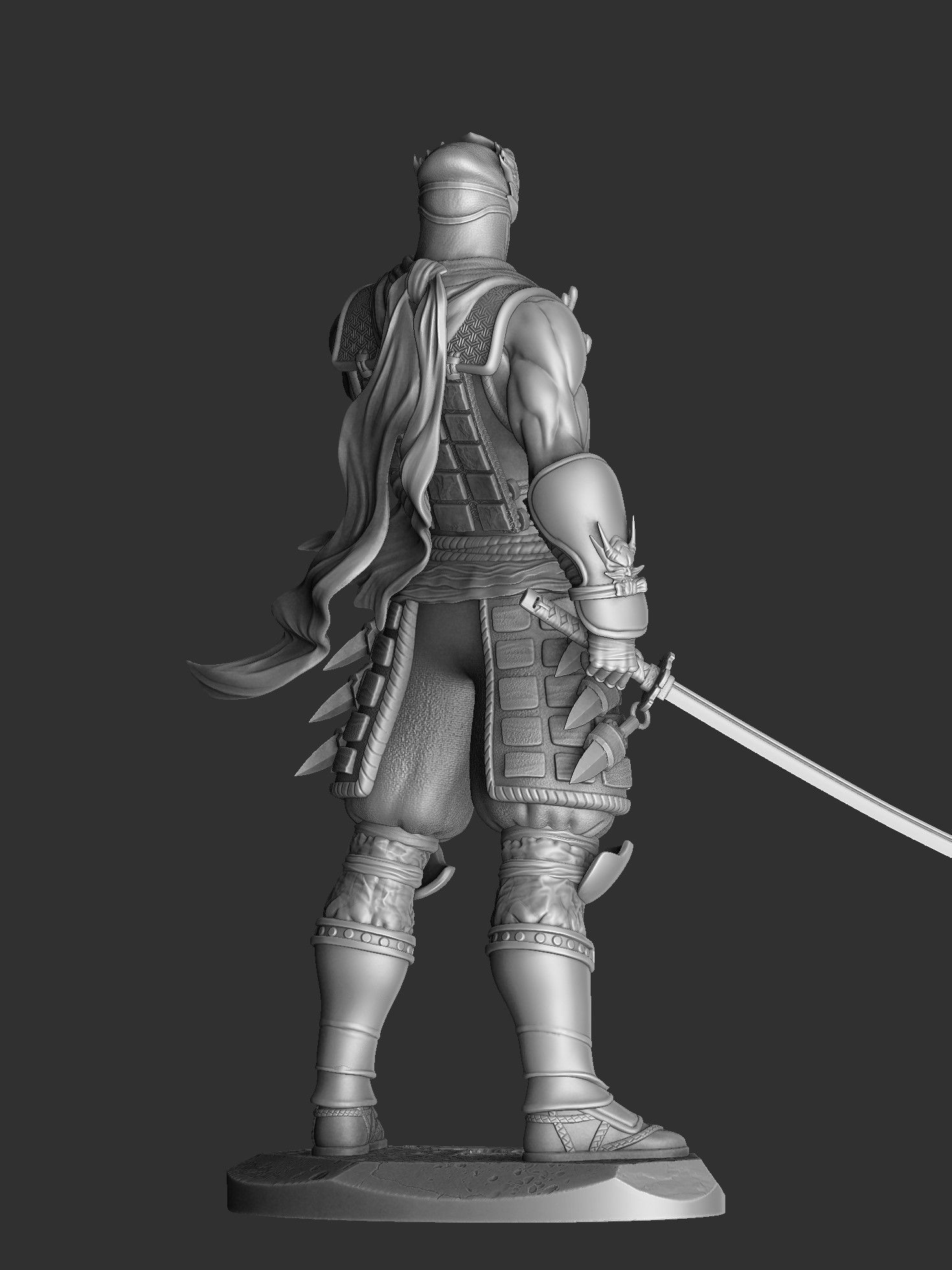 RYU HAYABUSA Ninja Gaiden with a sword 2 options for 3D printing 3D print model_61