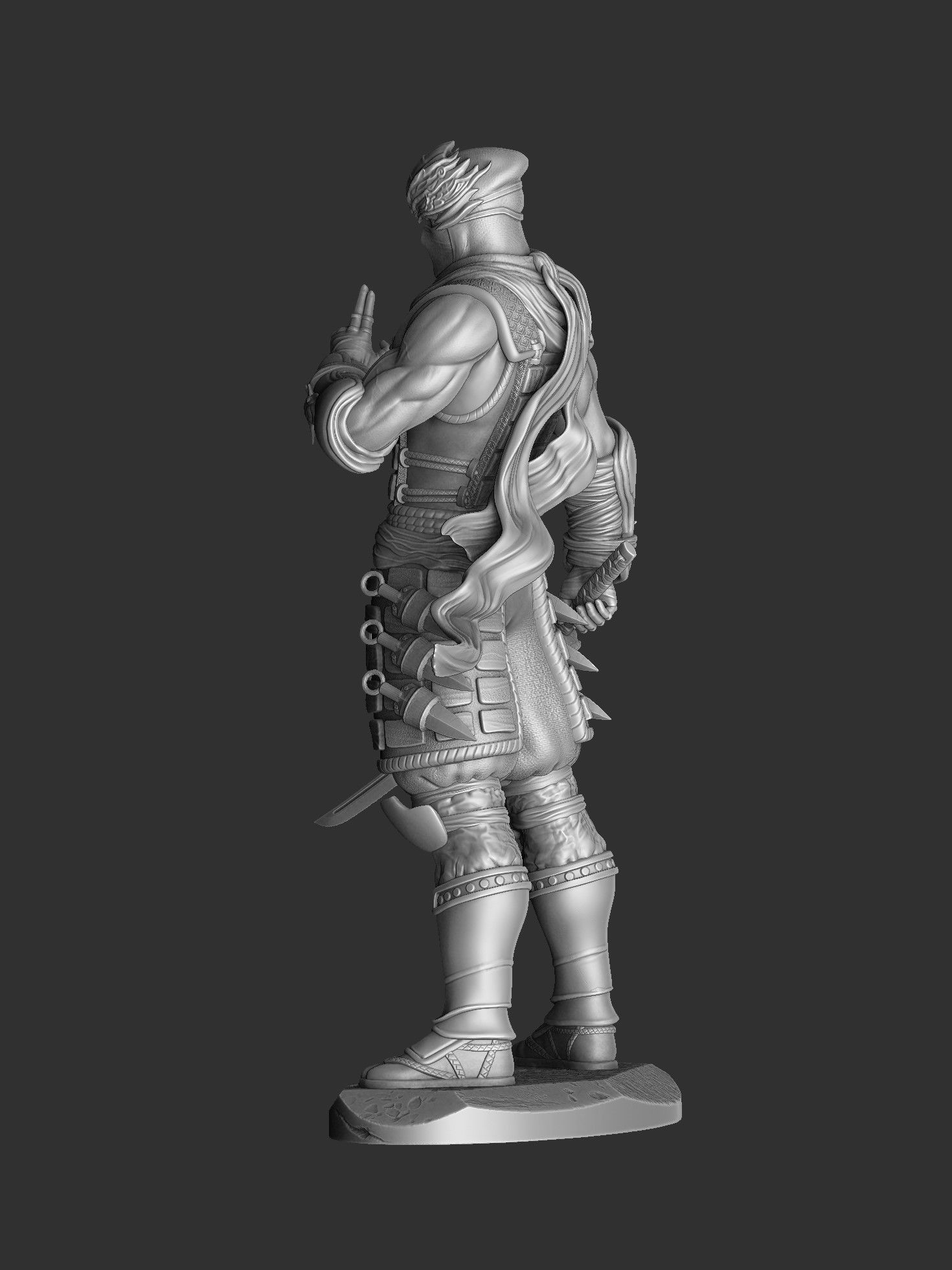 RYU HAYABUSA Ninja Gaiden with a sword 2 options for 3D printing 3D print model_55