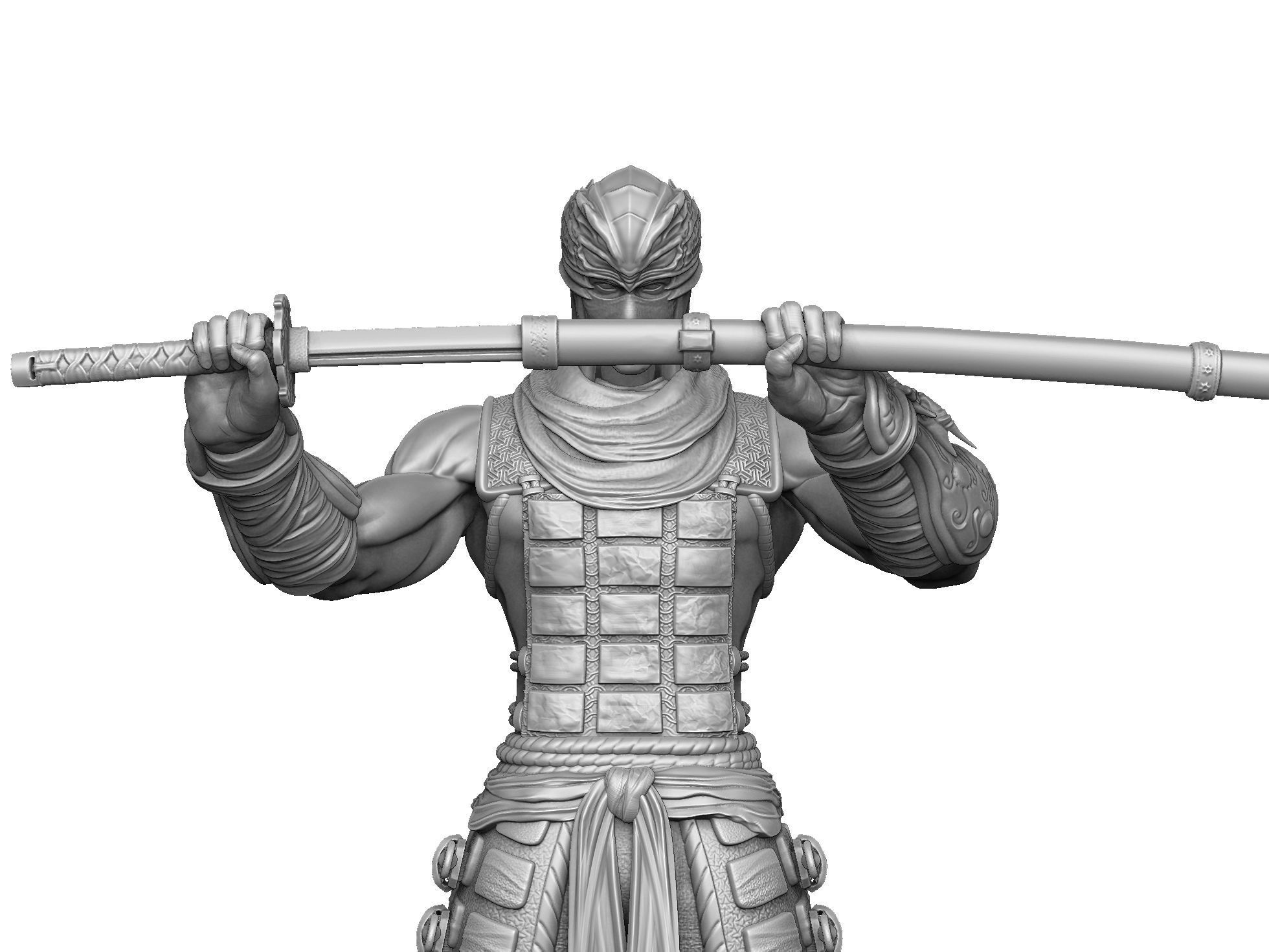 RYU HAYABUSA Ninja Gaiden with a sword 2 options for 3D printing 3D print model_30