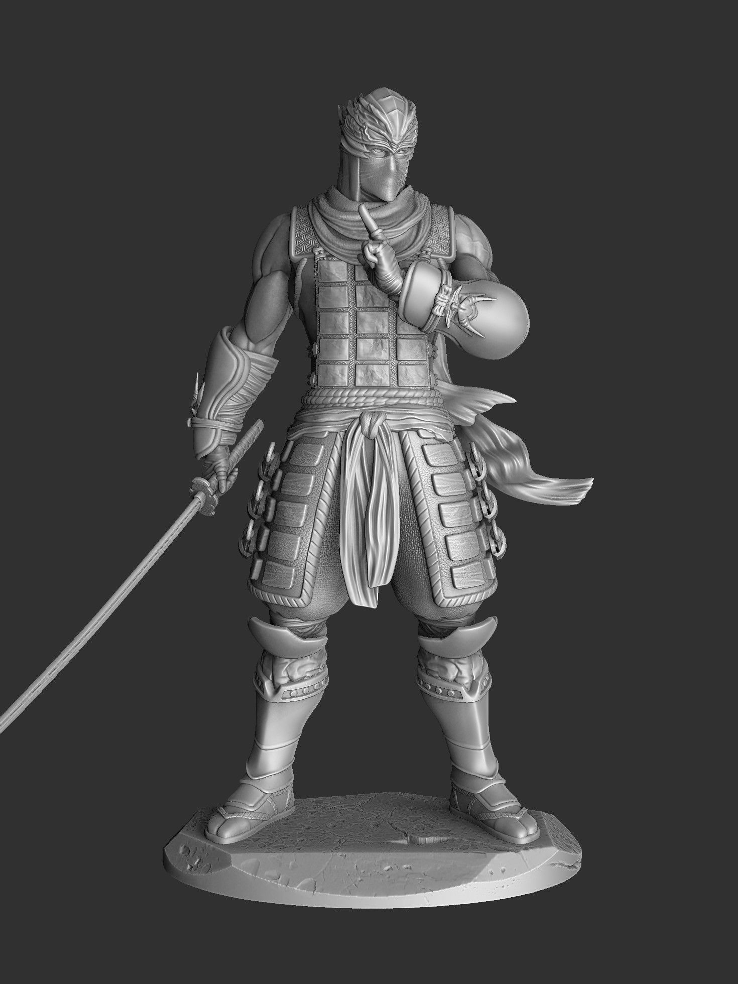 RYU HAYABUSA Ninja Gaiden with a sword 2 options for 3D printing 3D print model_27