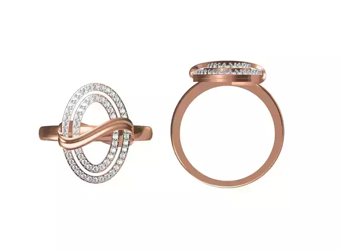 Women Wedding Engagement Ring STL OBJ FBX JCD Details