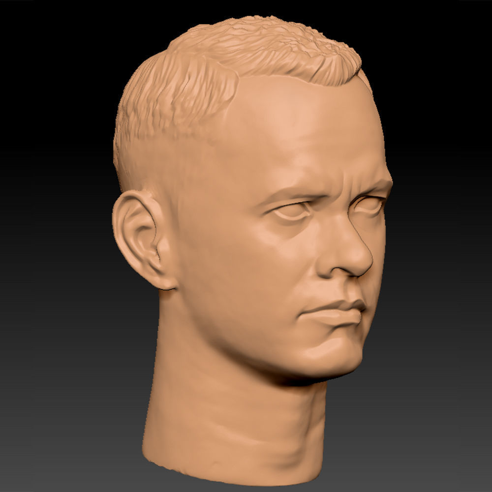 The Forrest Gump Tom Hanks Head sculpture 3D print model 3D print model_4