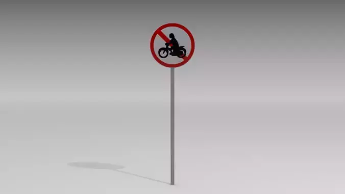 Motorcycles prohibited sign