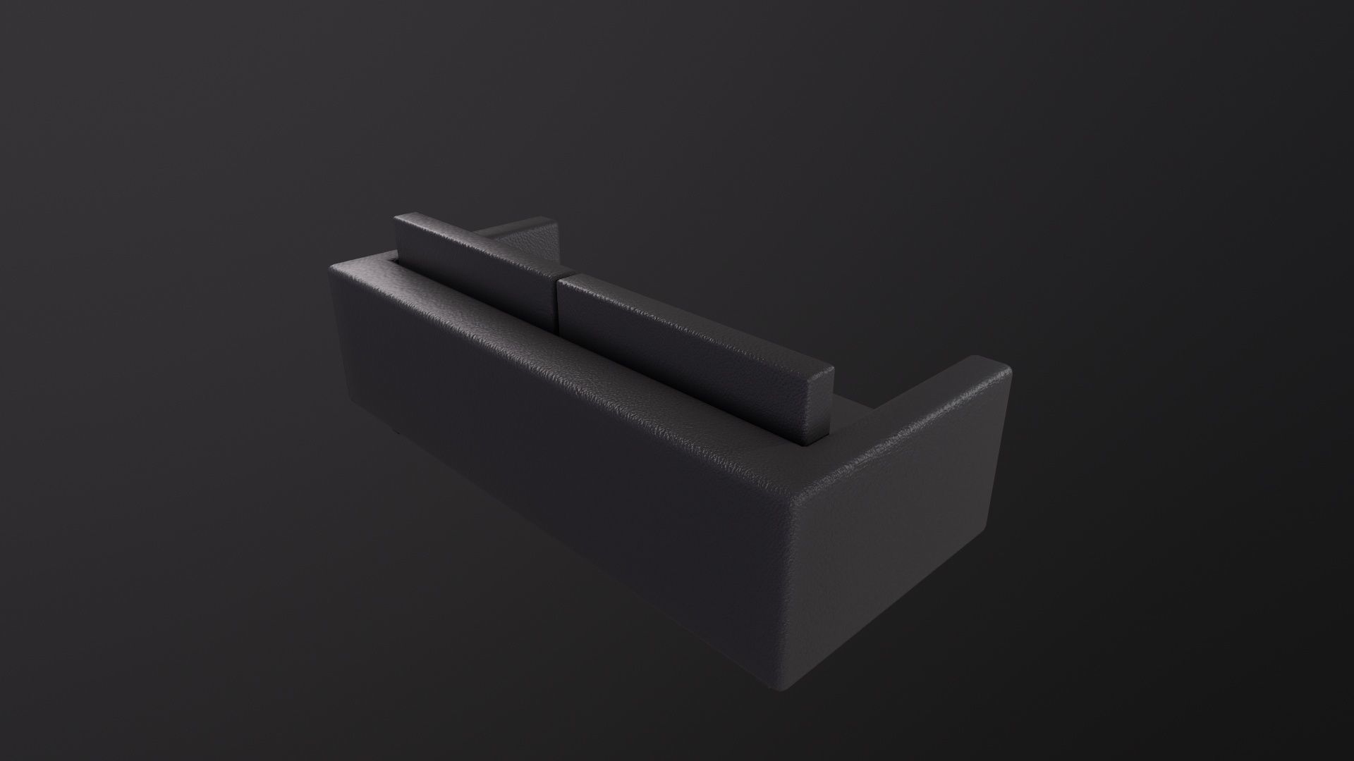 Black Leather Couch 3D Model Low-poly 3D model_5