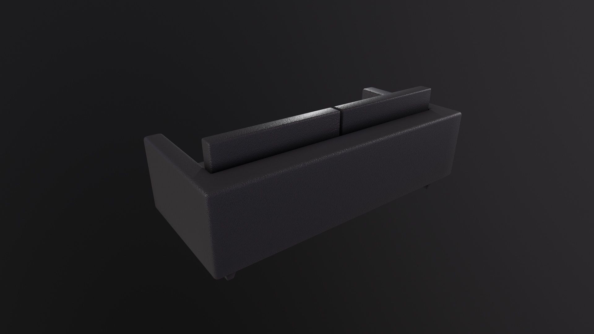 Black Leather Couch 3D Model Low-poly 3D model_4