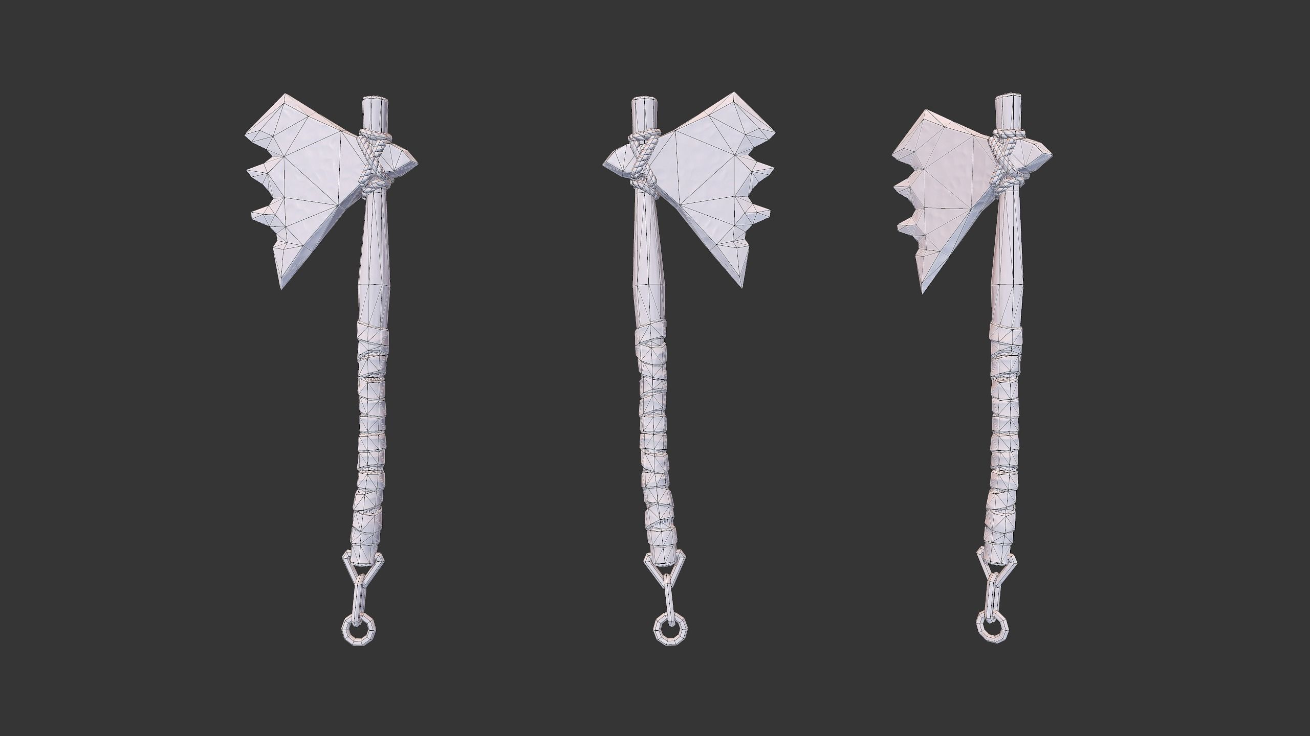 Axe Pack D Low-poly 3D model_24