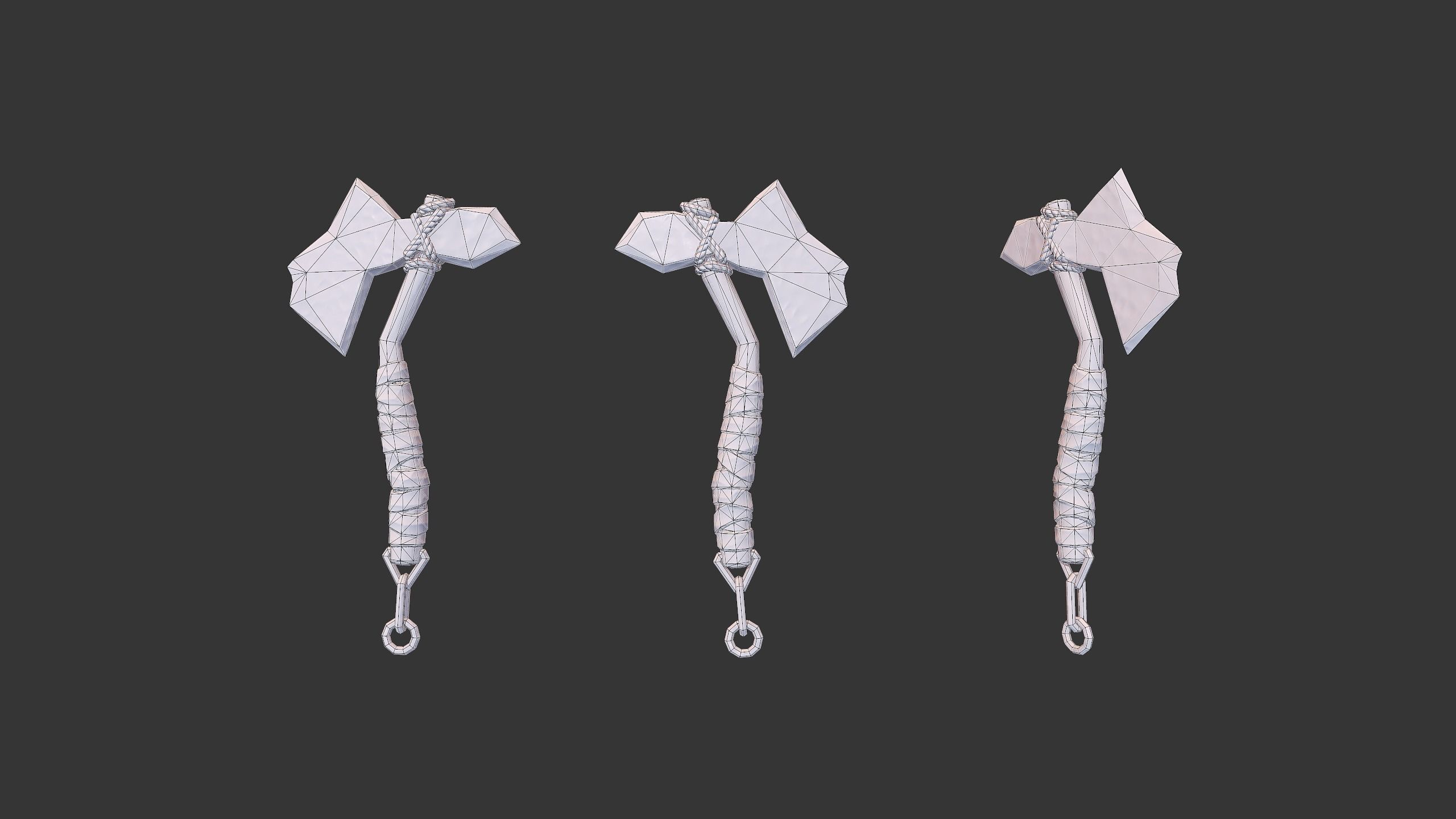 Axe Pack D Low-poly 3D model_30