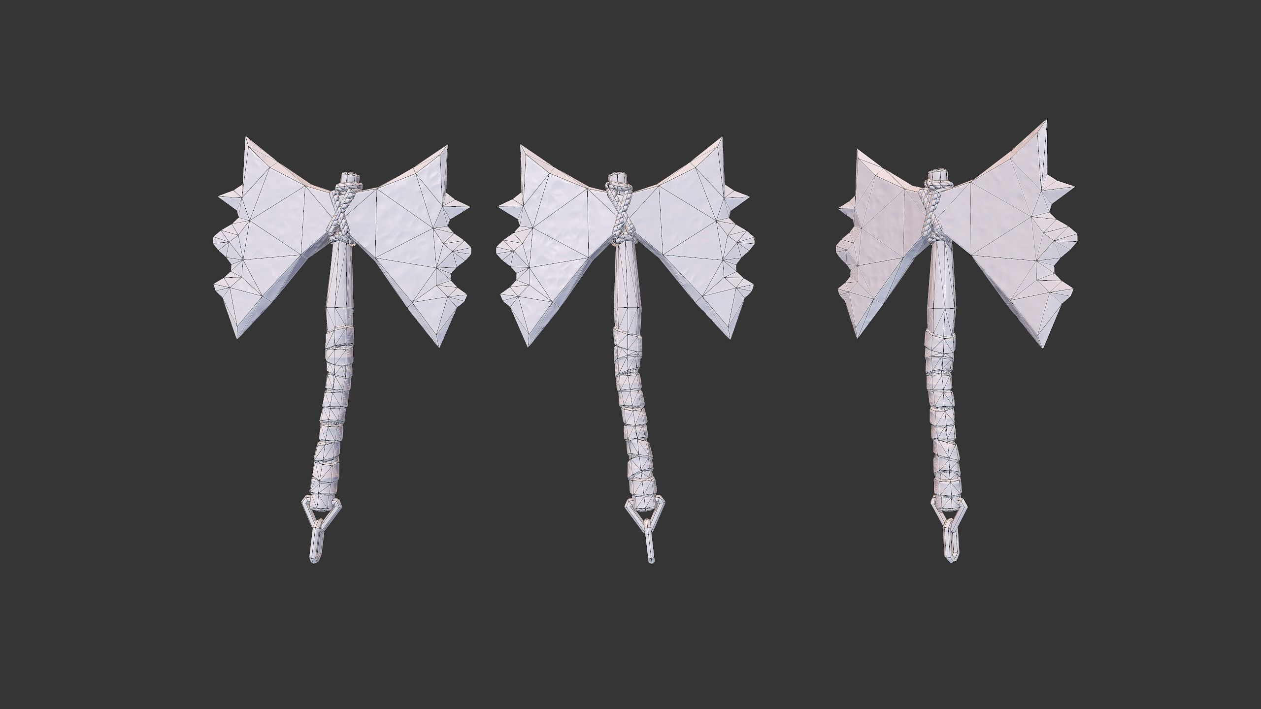 Axe Pack D Low-poly 3D model_34