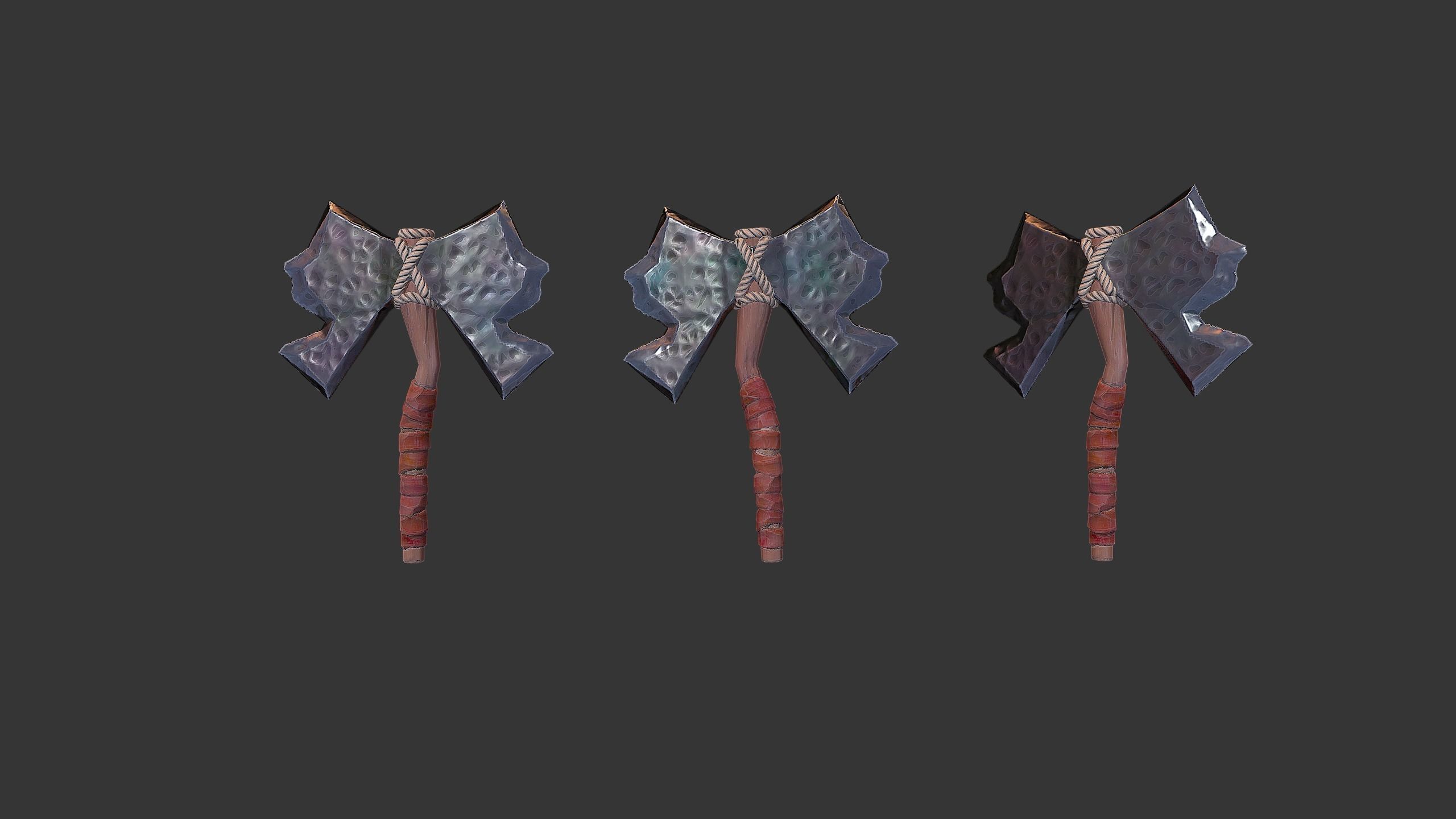 Axe Pack D Low-poly 3D model_25