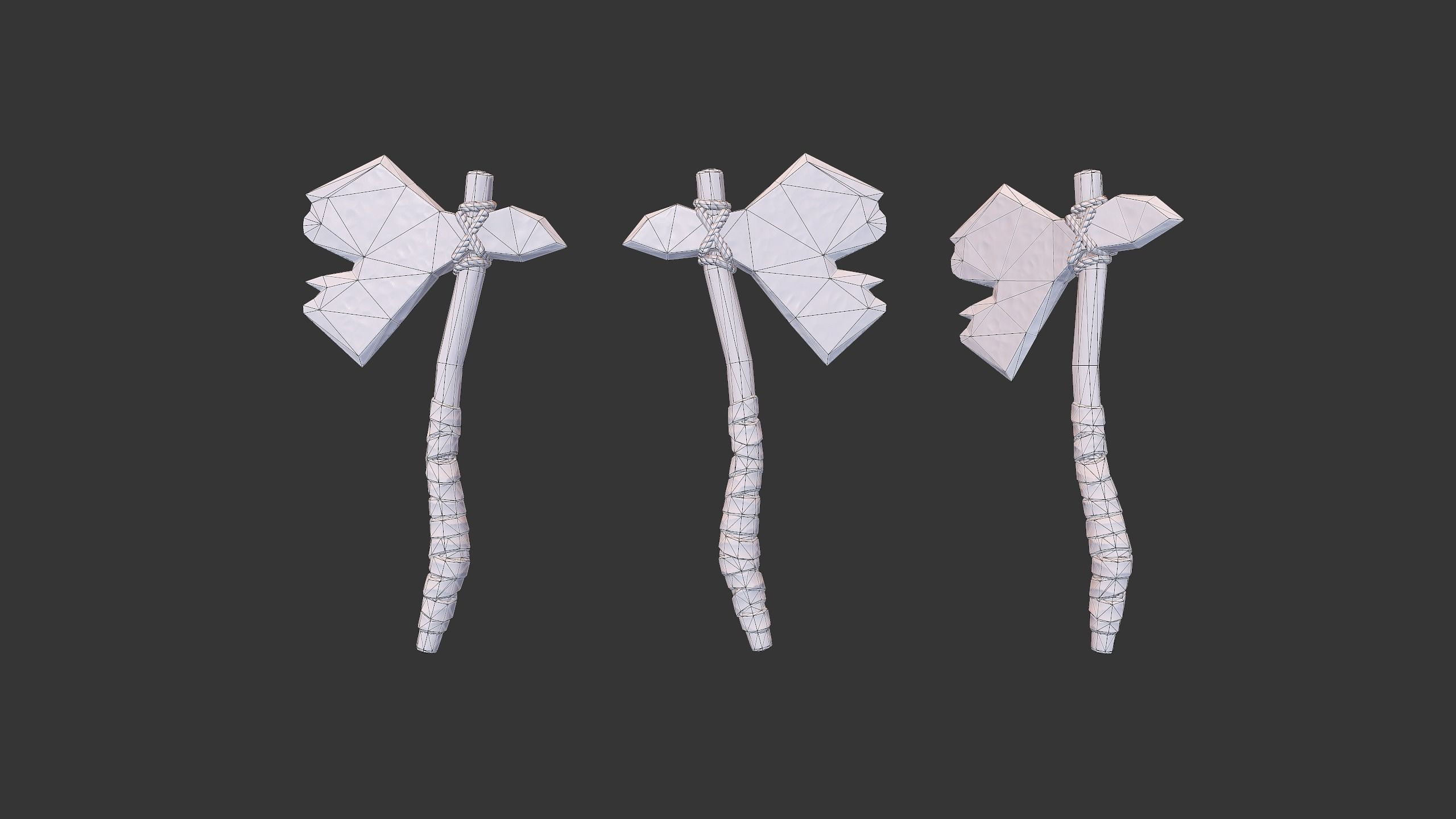 Axe Pack D Low-poly 3D model_38