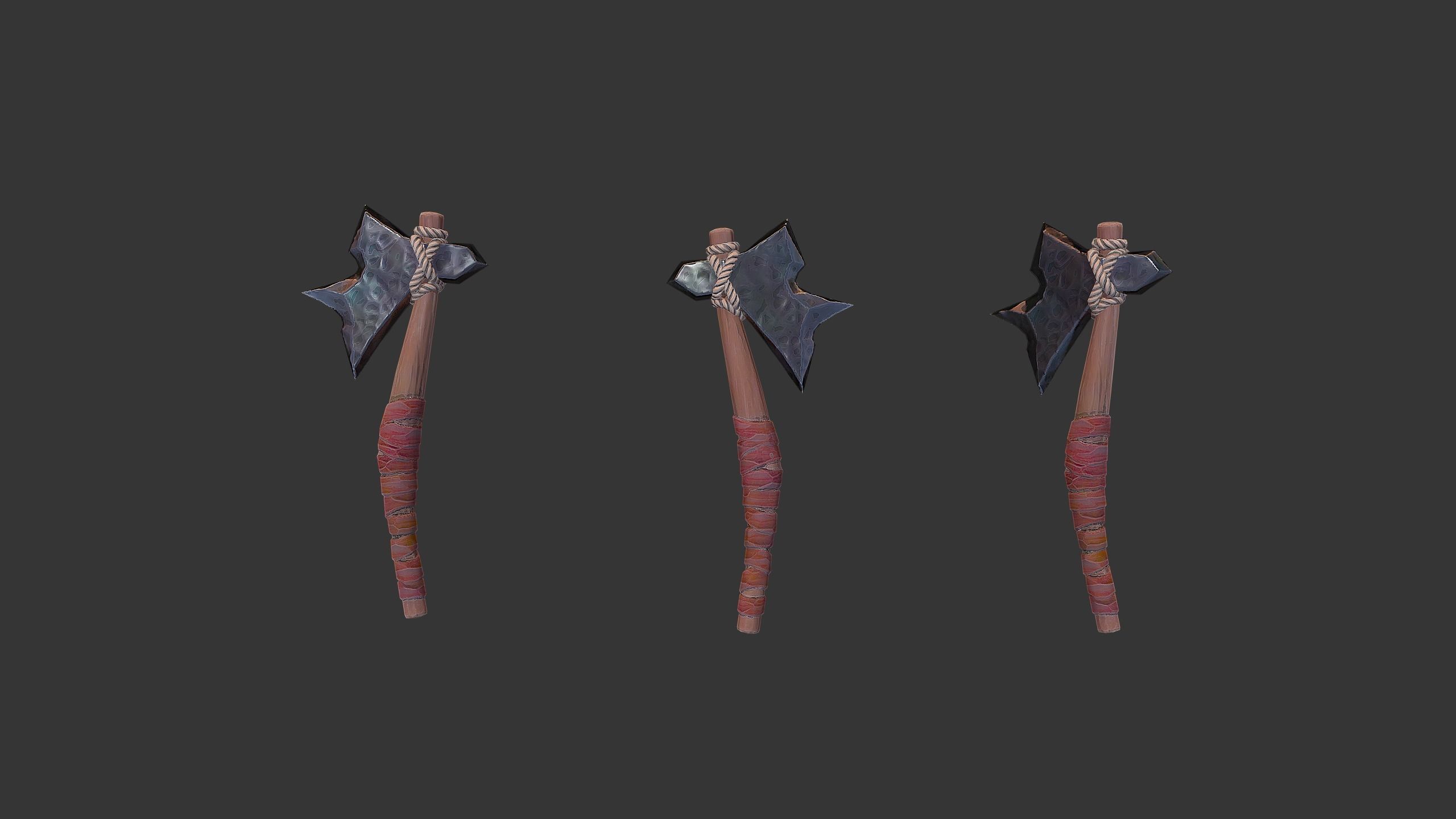 Axe Pack D Low-poly 3D model_7