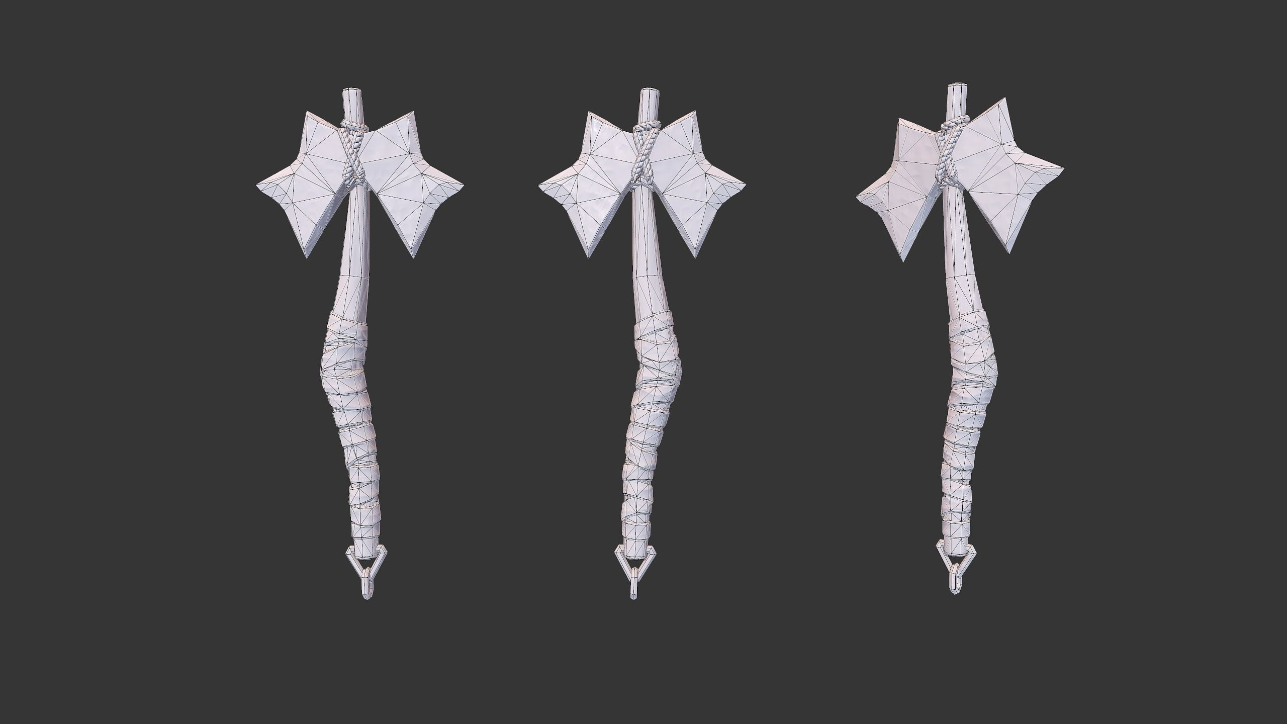 Axe Pack D Low-poly 3D model_28