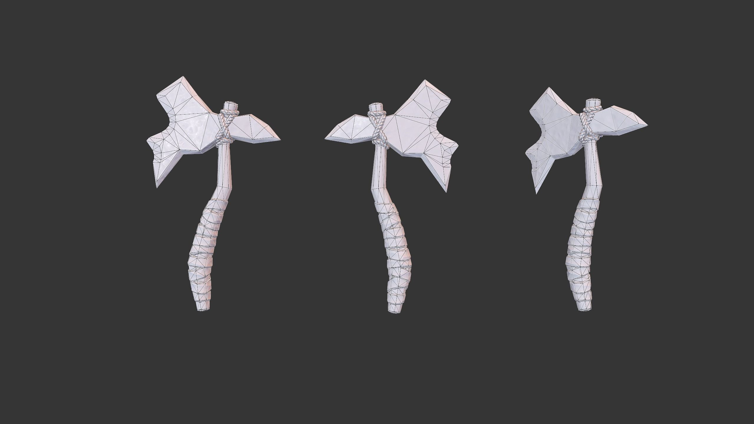 Axe Pack D Low-poly 3D model_2