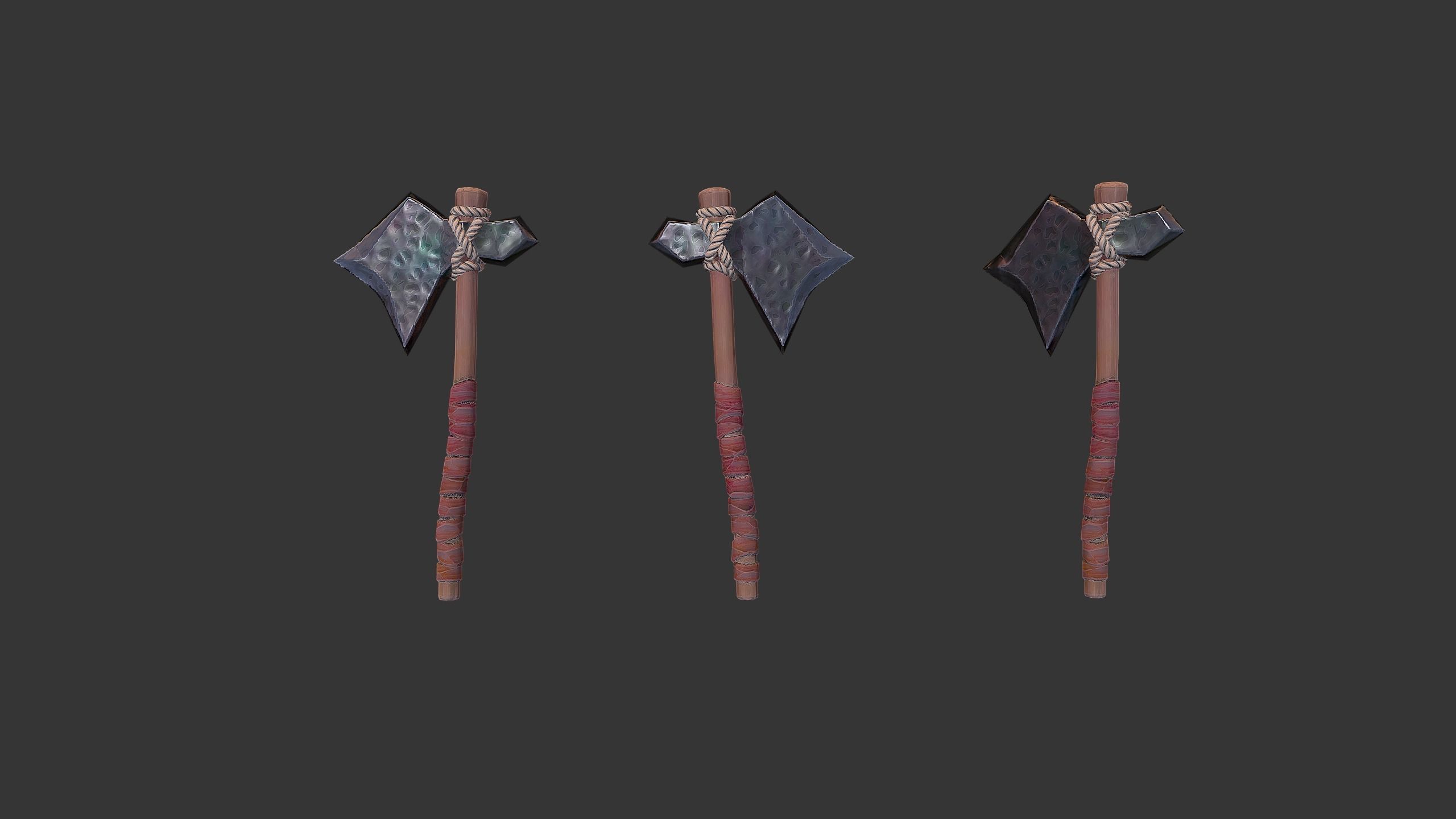 Axe Pack D Low-poly 3D model_19