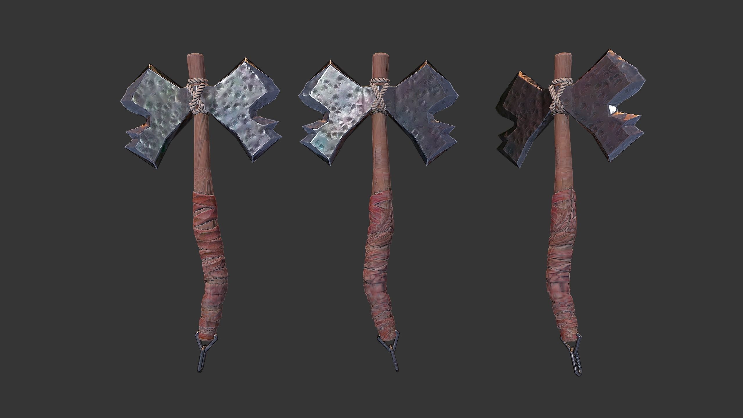 Axe Pack D Low-poly 3D model_21