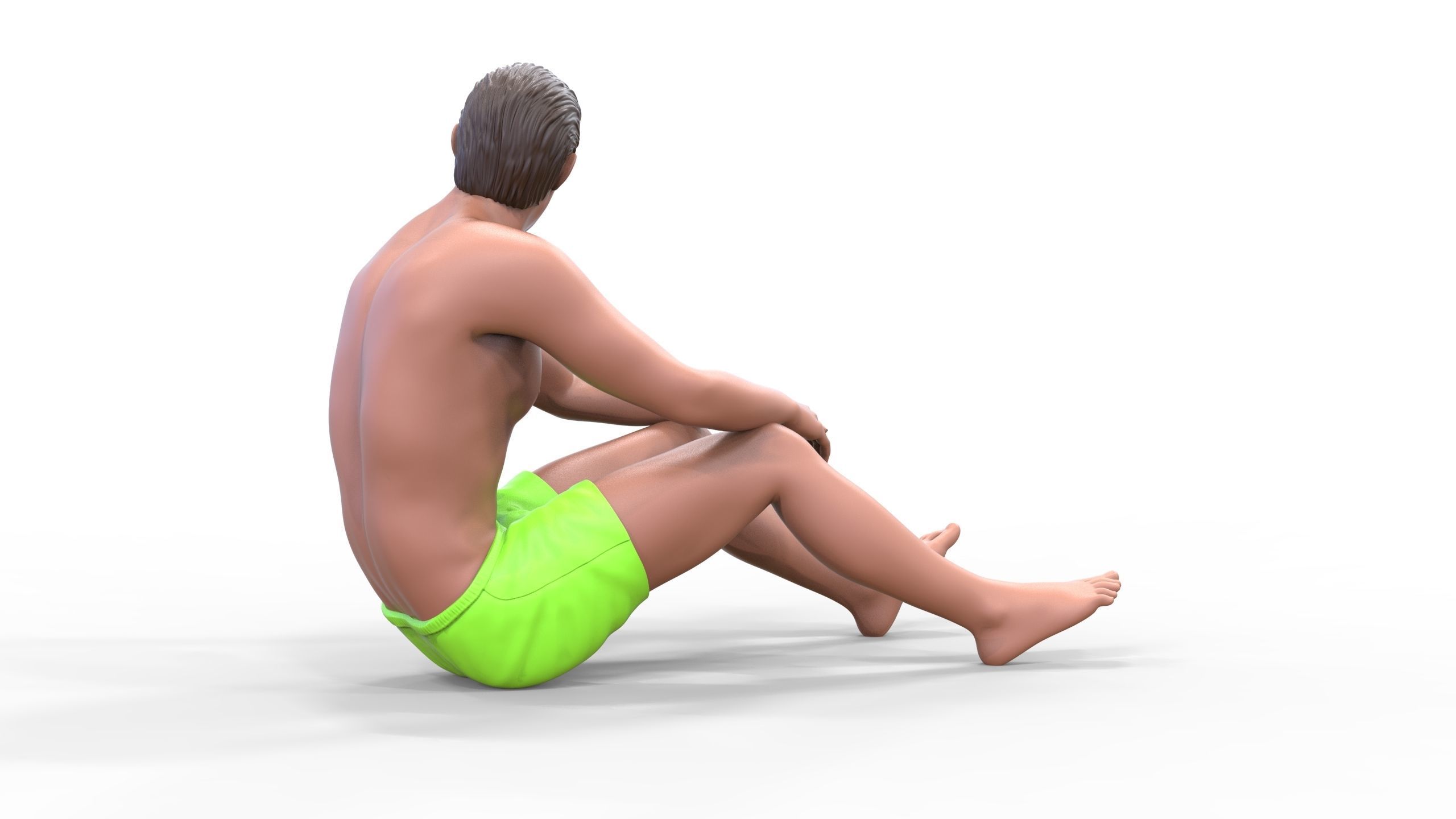 N4 people on the beach 3D print model_12