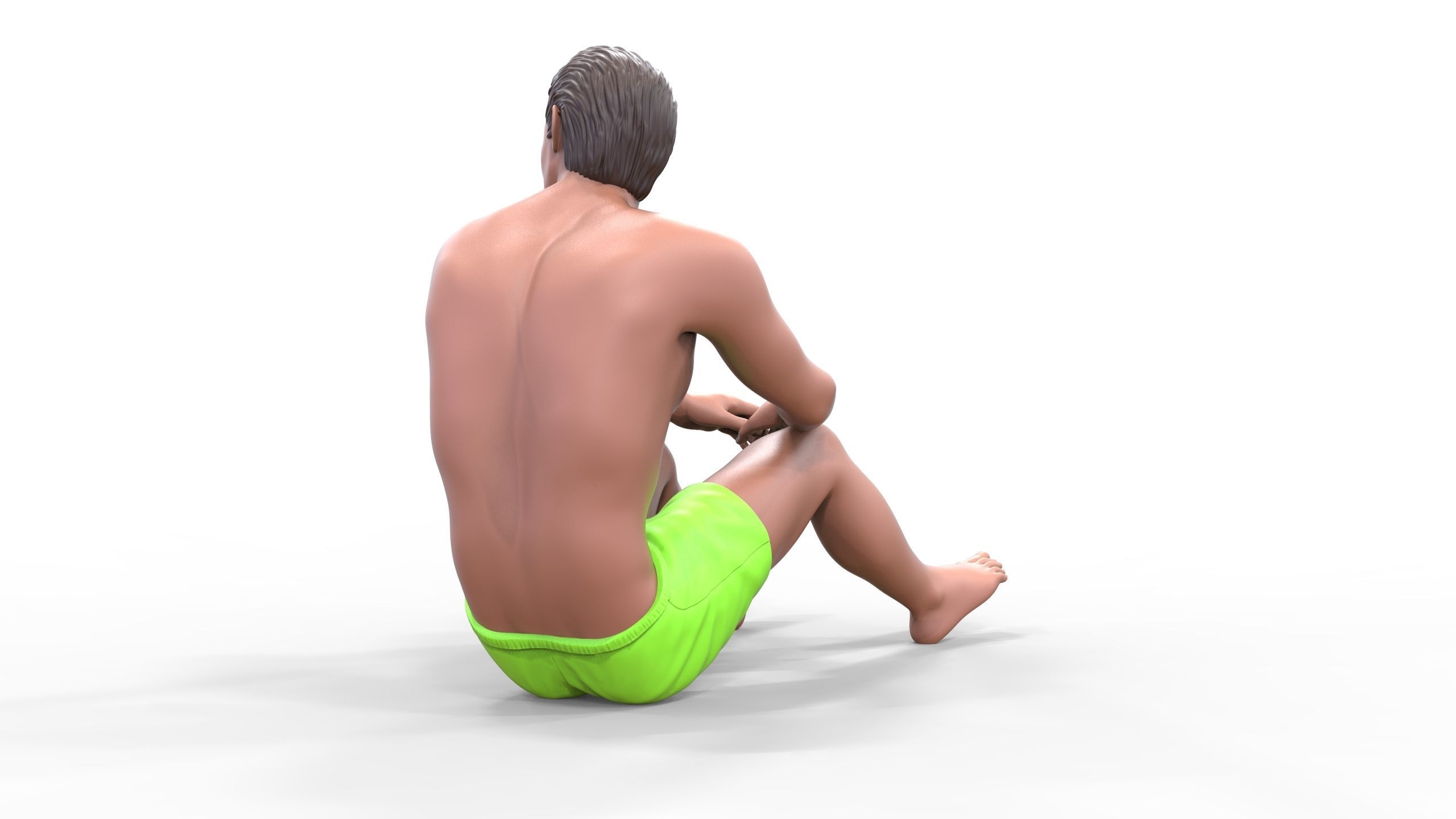 N4 people on the beach 3D print model_10