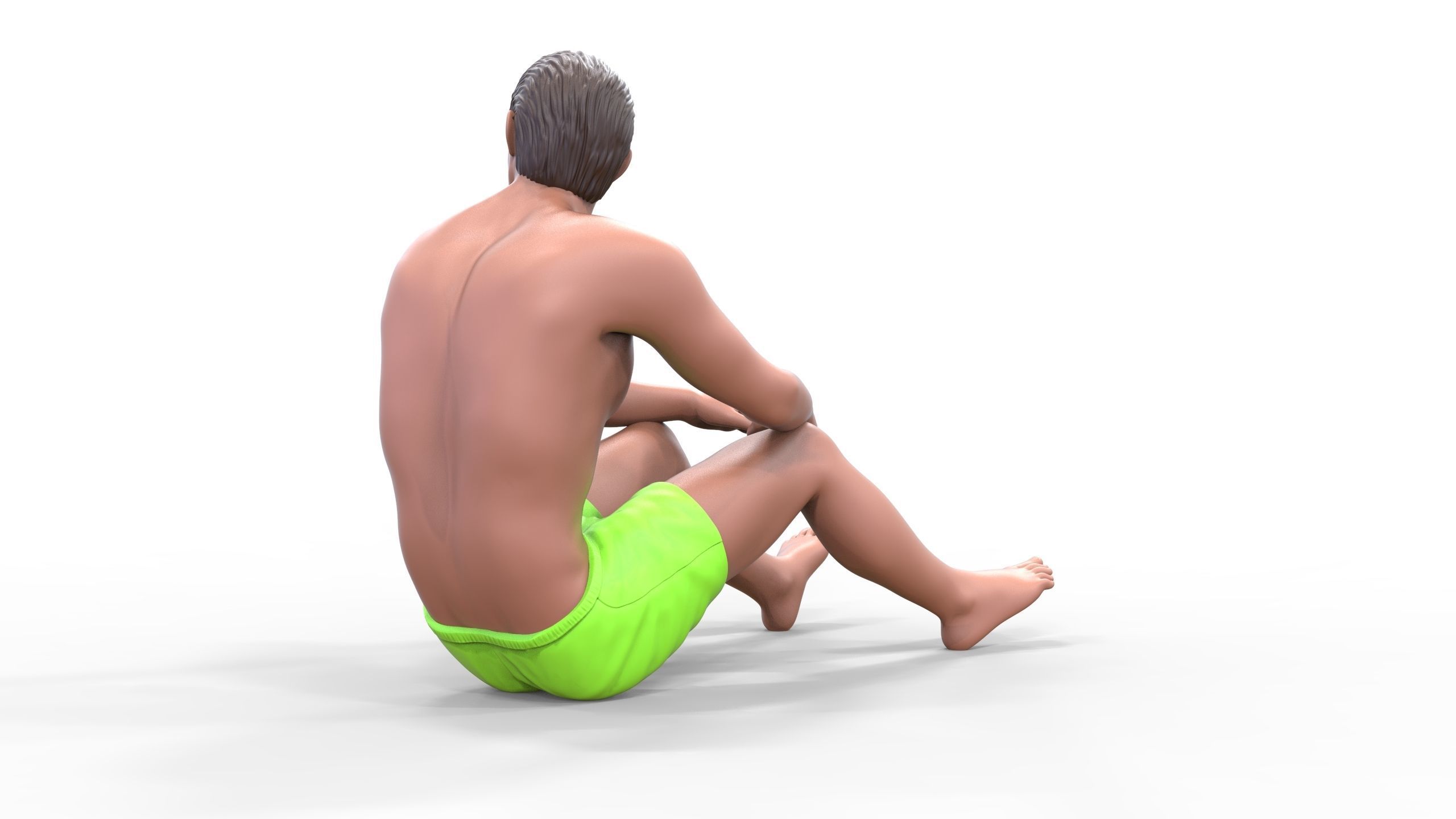 N4 people on the beach 3D print model_11