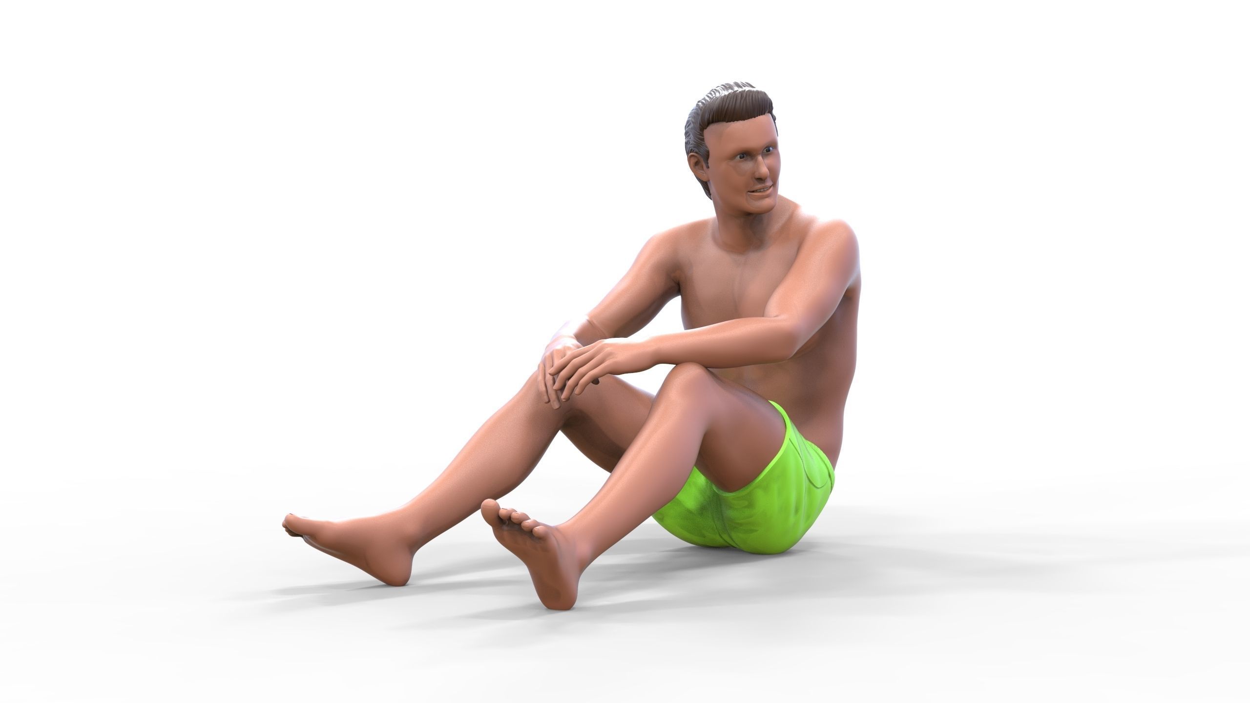 N4 people on the beach 3D print model_22