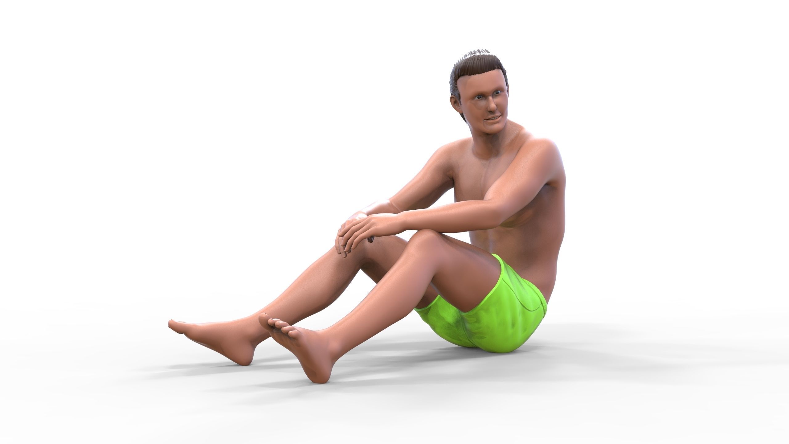 N4 people on the beach 3D print model_24