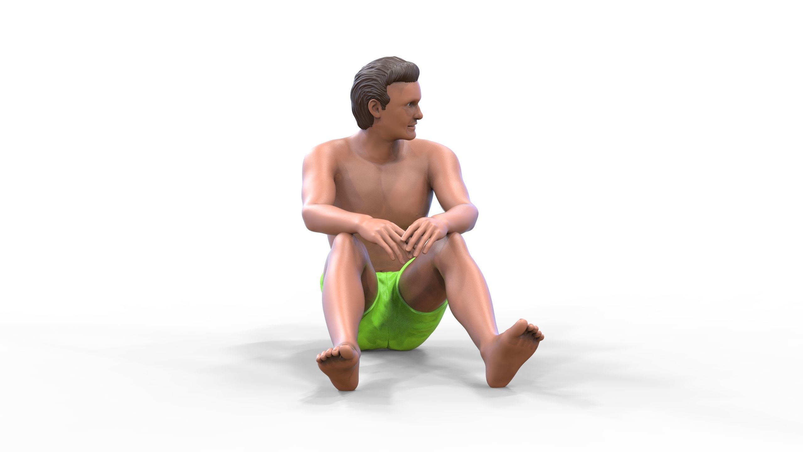 N4 people on the beach 3D print model_19