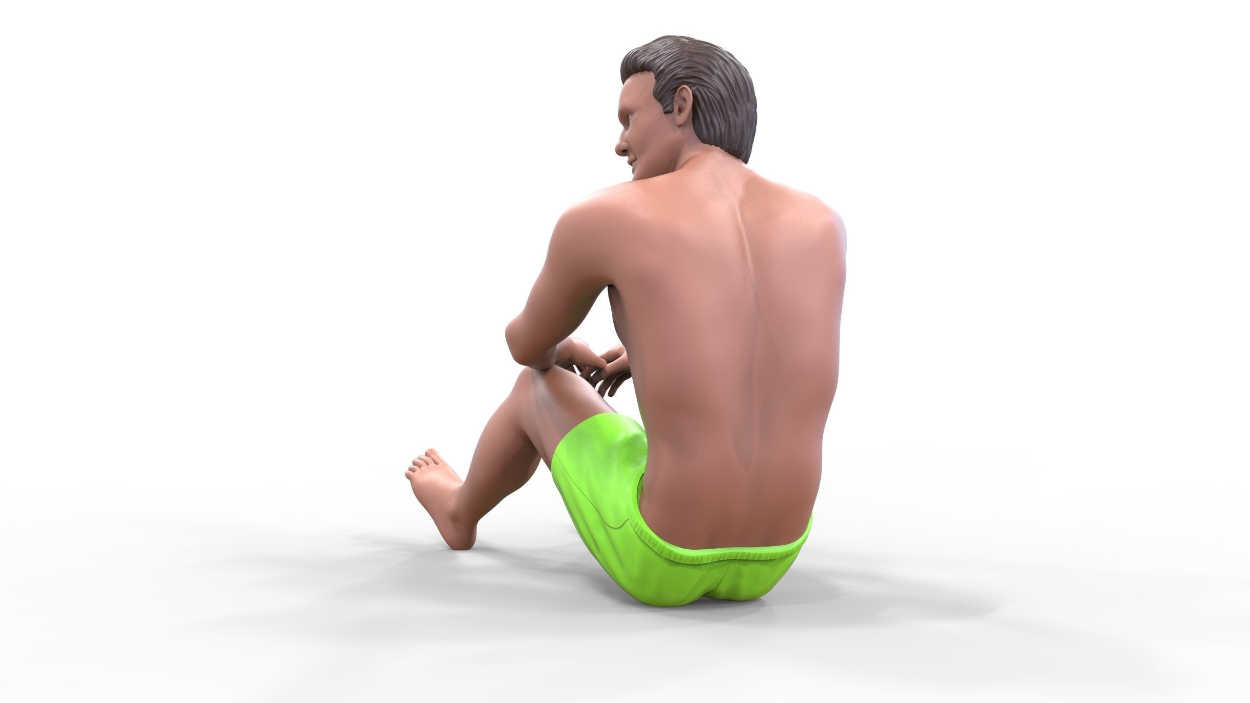 N4 people on the beach 3D print model_7