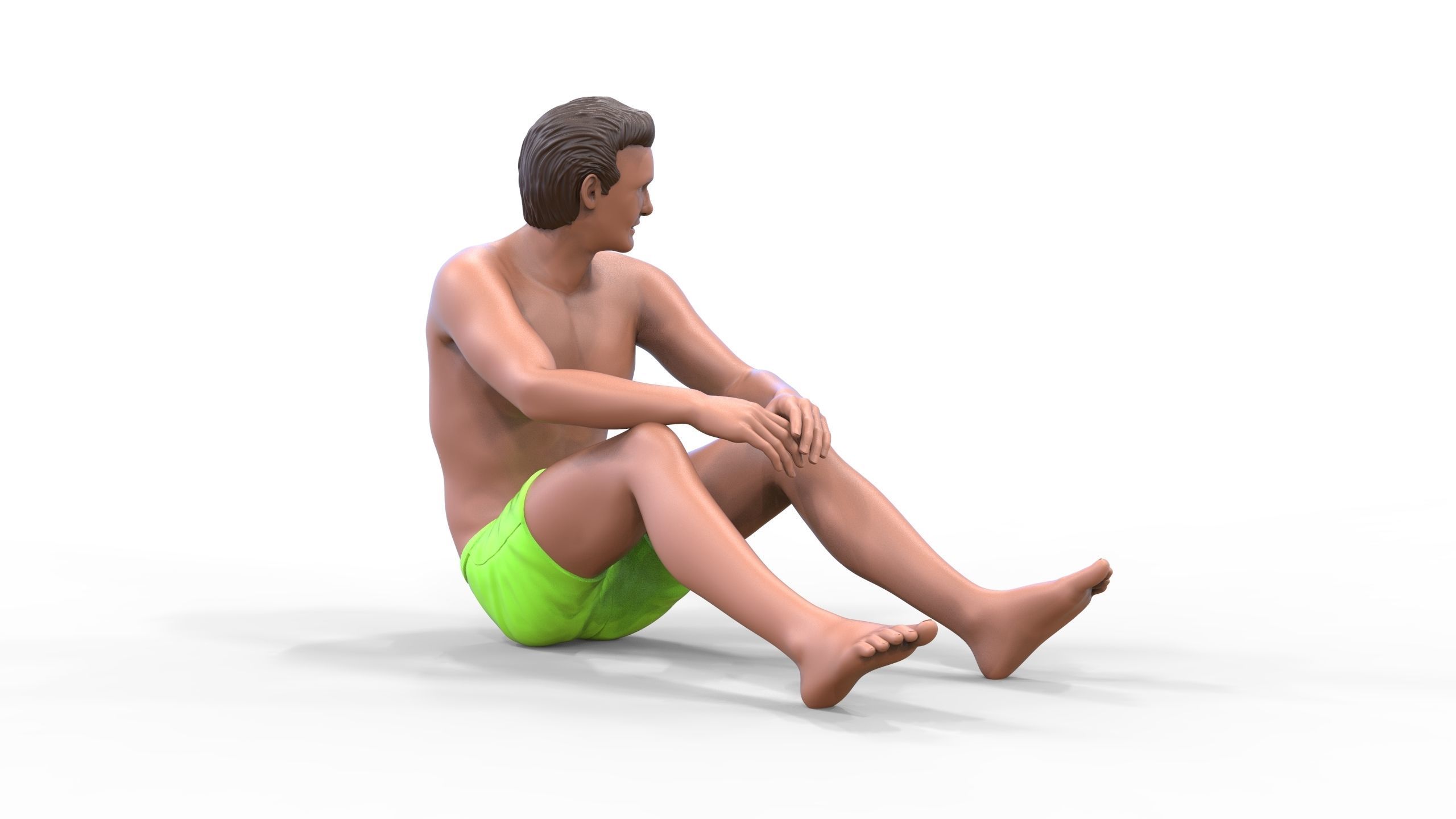 N4 people on the beach 3D print model_17
